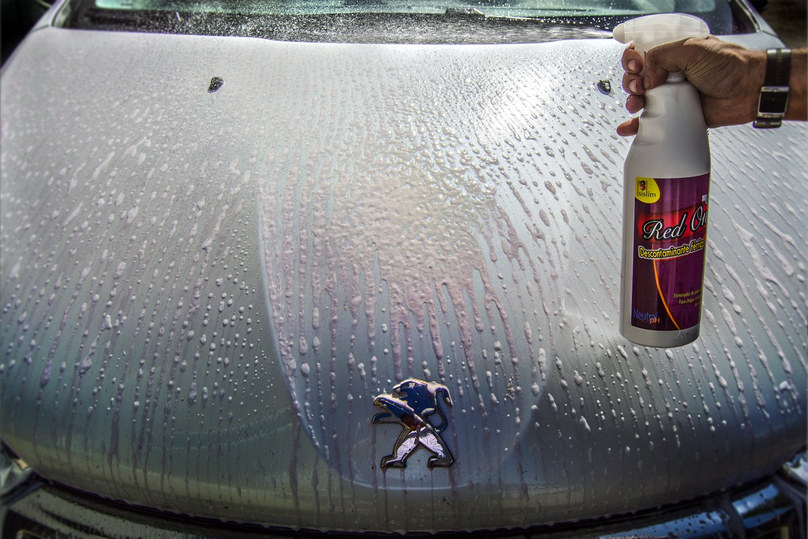 Sisbrill Red One Descontaminante Férrico Coche y Moto – Limpia Llantas e Iron Remover sin Mal Olor – Elimina Ferodo, Óxido y Partículas Metálicas – pH Neutro Seguro para Pintura (5 Litros) | Descontaminante férrico para eliminar ferodo y partículas metáli