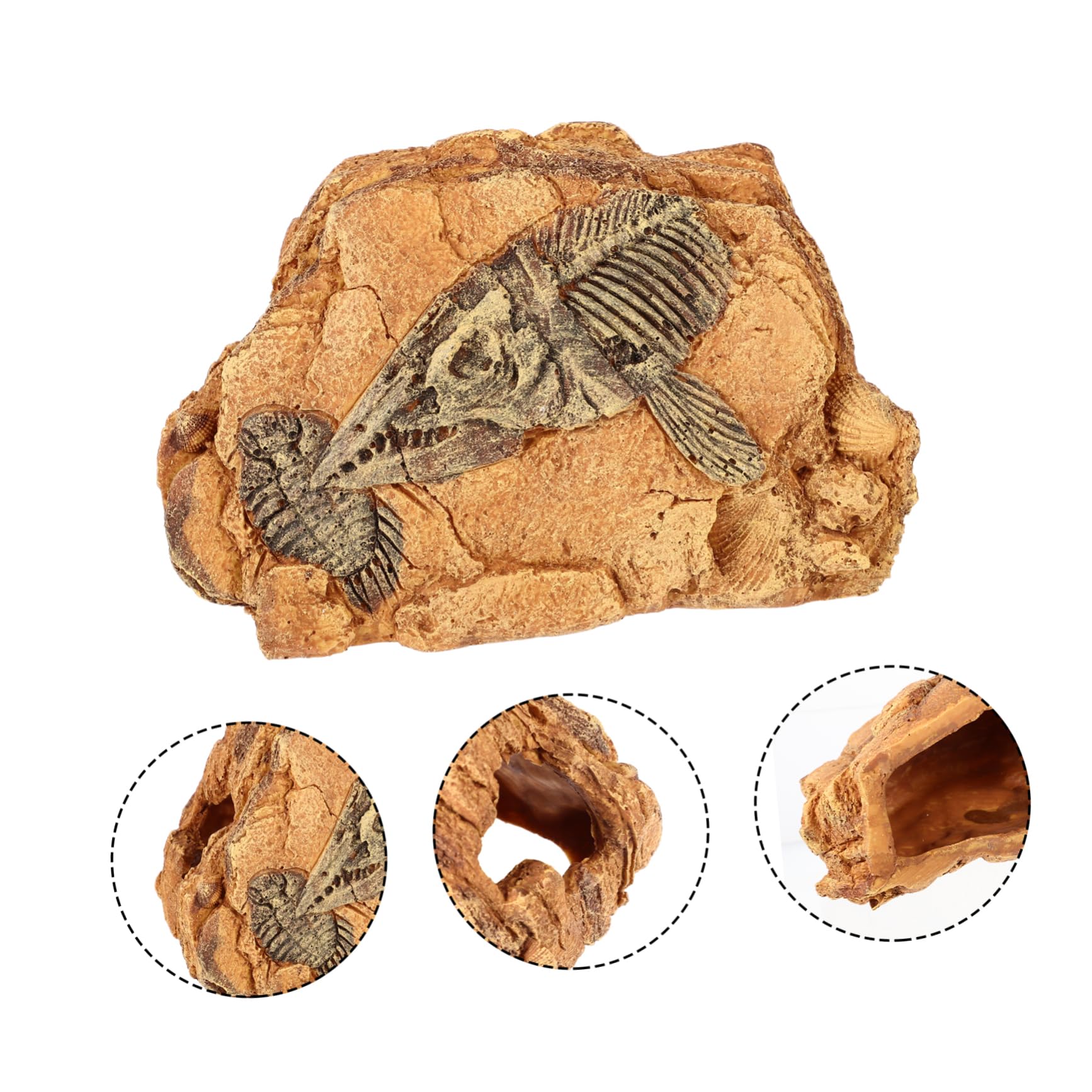 Plataforma De Reptiles Cueva Oculta para Refugio Natural De Resina para Tortugas y Serpientes Decoración De Estable y Duradera