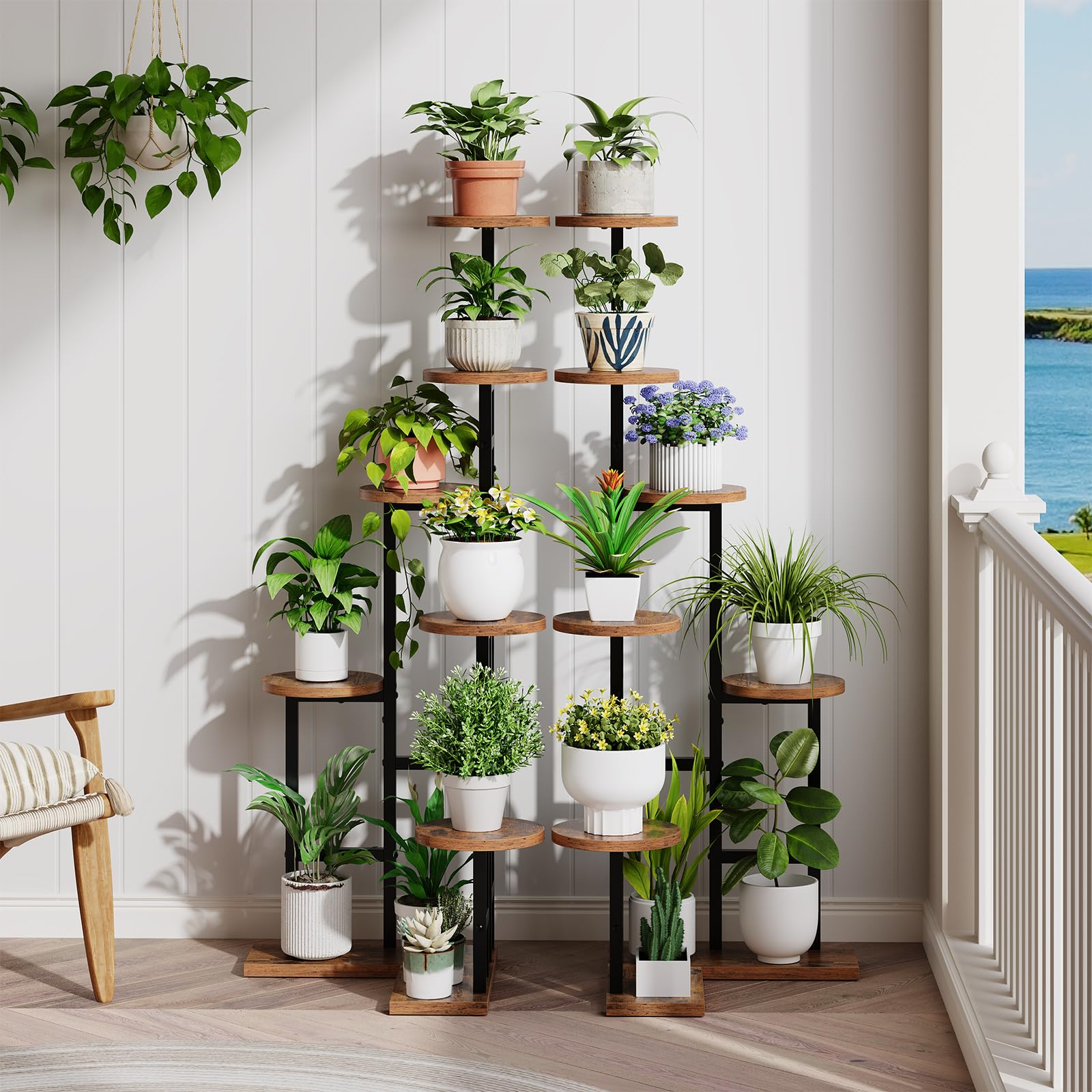 goen° plant planet　ふくろうブランケット Amazon.com: HOOBRO Corner Plant Stand Indoor, 7-Tier Plant Shelf