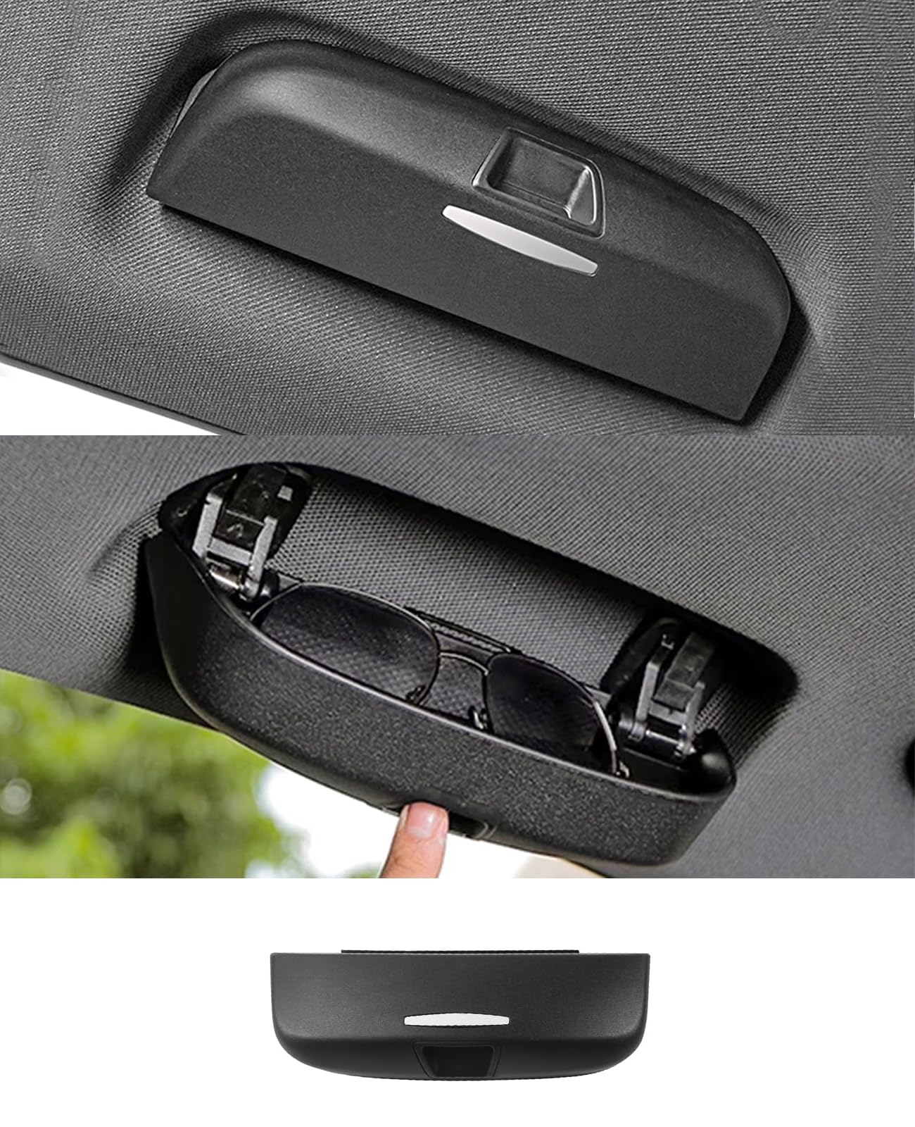 GAFAT Compatibile con Nuovo Cupra Tavascan 2025 2026 Porta Occhiali da Sole, Tavascan 2025 Scatola Portaoggetti Tavascan VZ Organizer per Ripiani, Custodie occhiali, Tavascan Accessori (Nero)