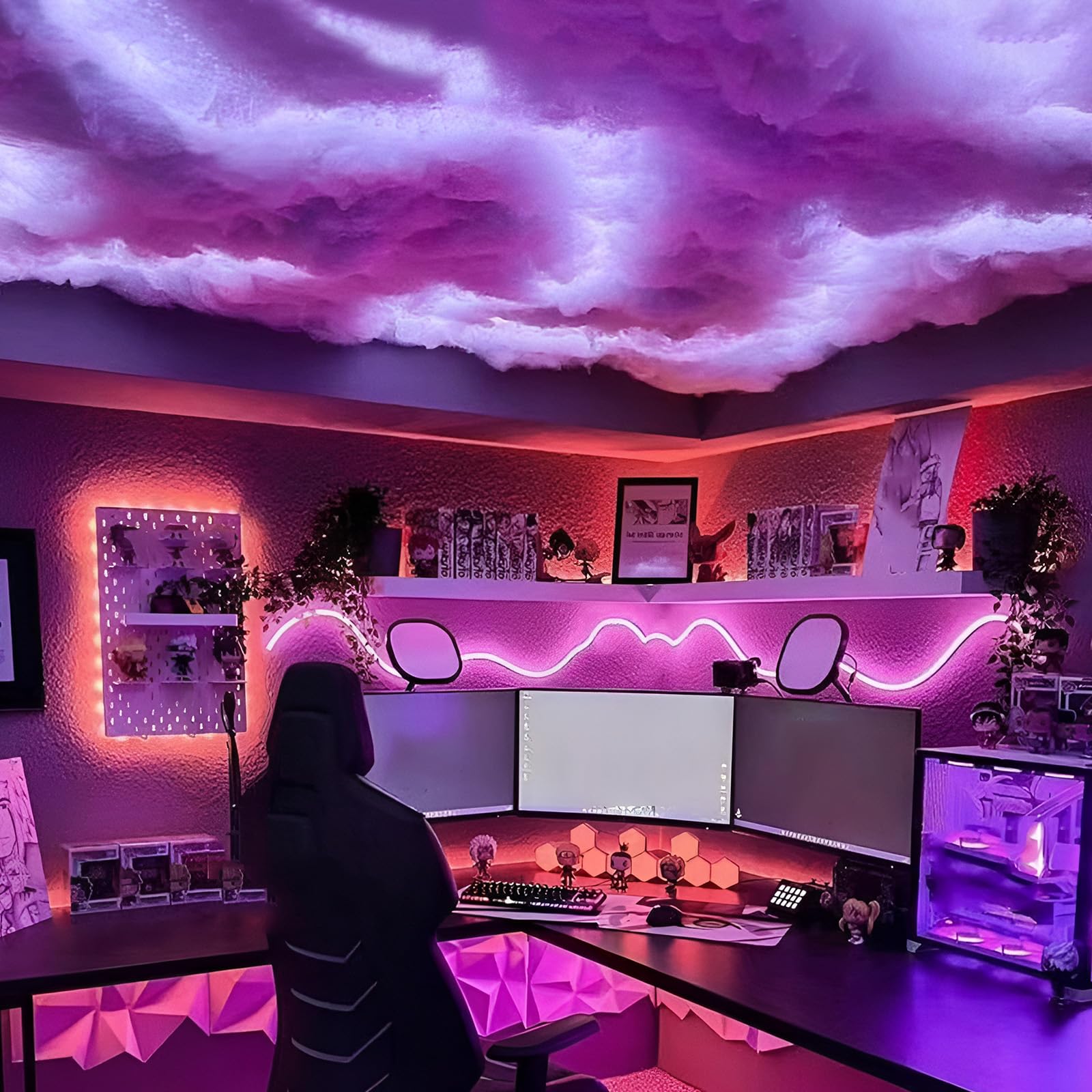 Zestaw Oświetlenia Led 3d Thundercloud, Kreatywna Lampa Diy Thunder Cloud, Nastrojowe Oświetlenie Błyskawicy, Do Sypialni W Pokoju Gier Party 5m