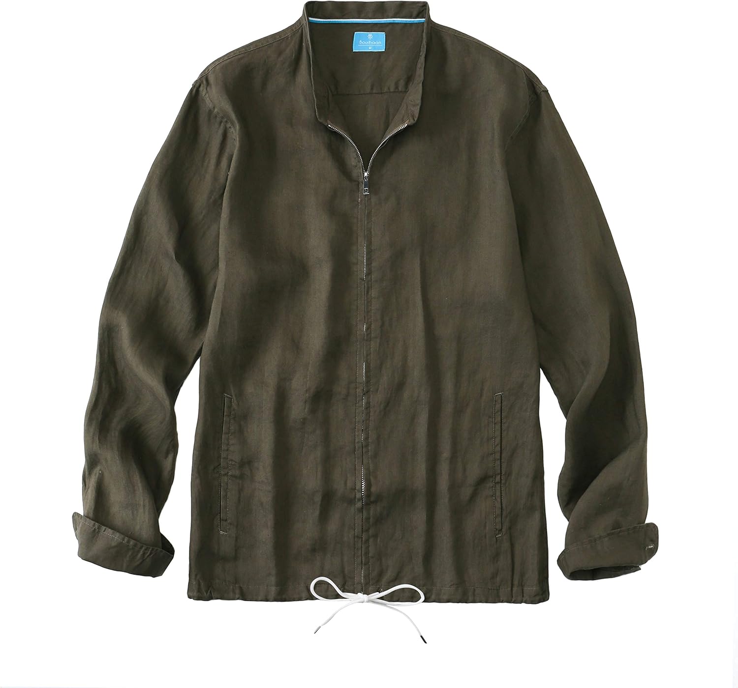 Men's 100% Linen Casual Zip Up Jacket