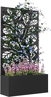 10 Garden Wall Trellis Ideas for Vertical Flowers and Vines 92 Outsunny Metal Raised Garden Bed with Trellis for Climbing Plants, Frees...