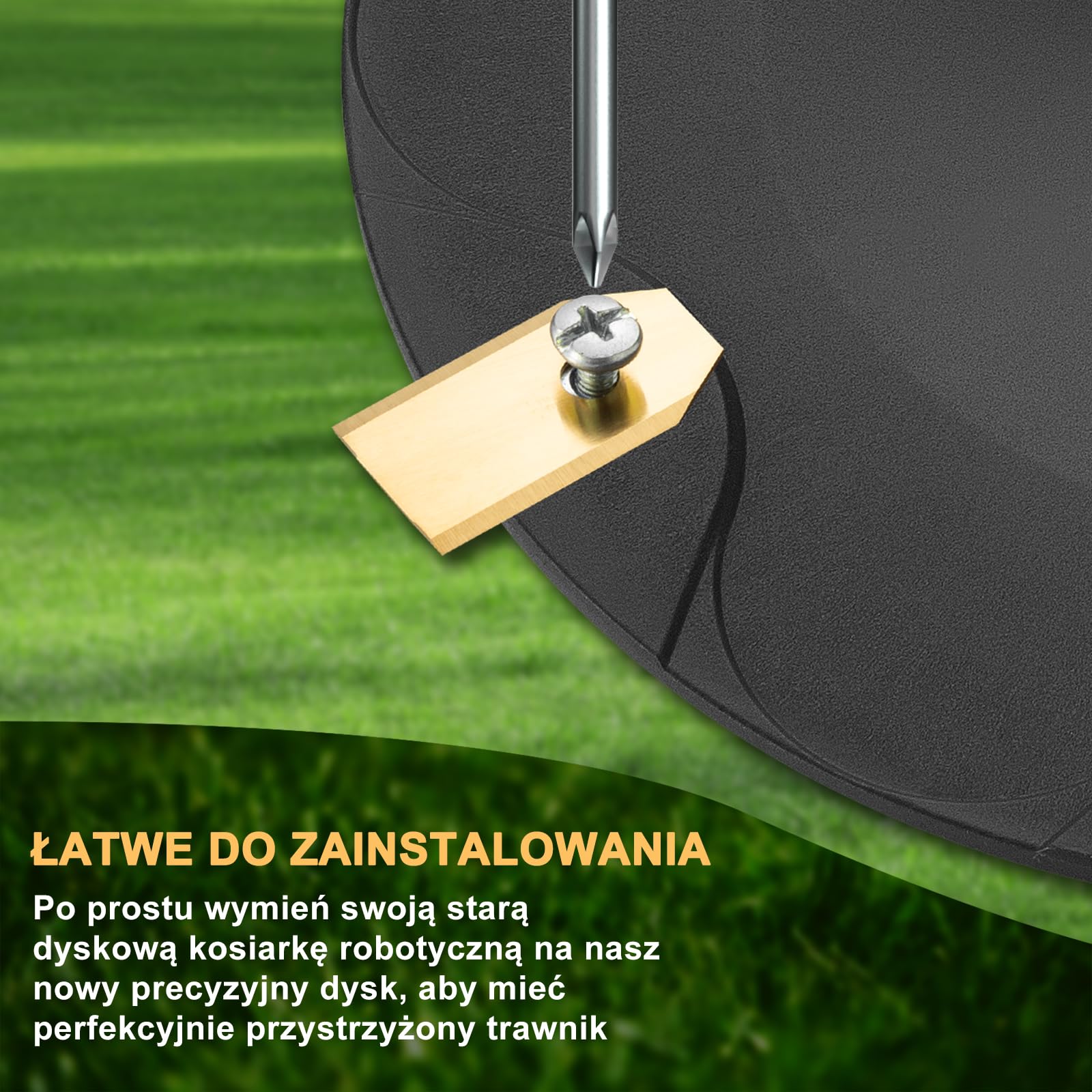【Cięcie bardziej efektywne】 Tarcza nożowa + 6 szt. ostrzy kompatybilnych z Gardena Sileno Life, Sileno, Sileno Plus, R100li, R130li, R160li, ostrza do robota koszącego trawę