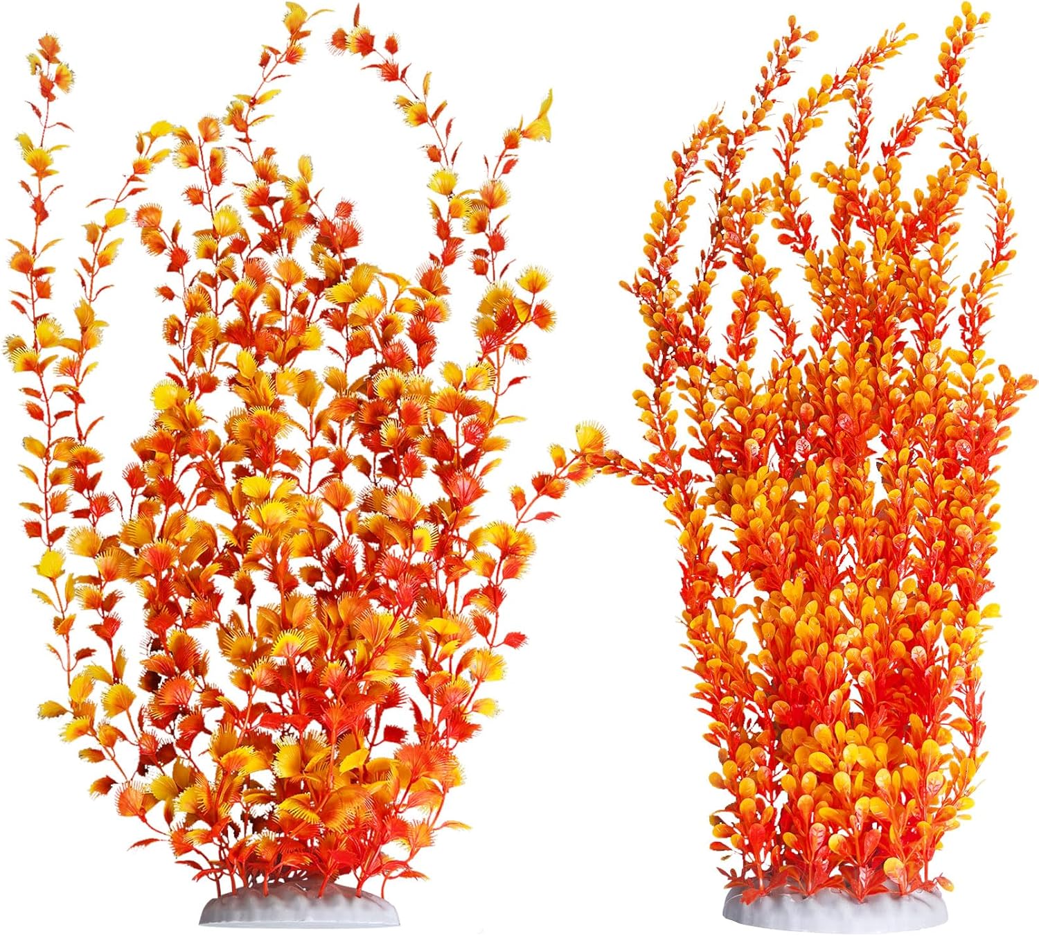 Hamiledyi Aquarium Plastic Plants Aquarium Decor Artificial Fish Tank Plants,Tall Fish Tank Decorations, Extra Large Aquarium Plant 23.6-inch Tall,2PCS