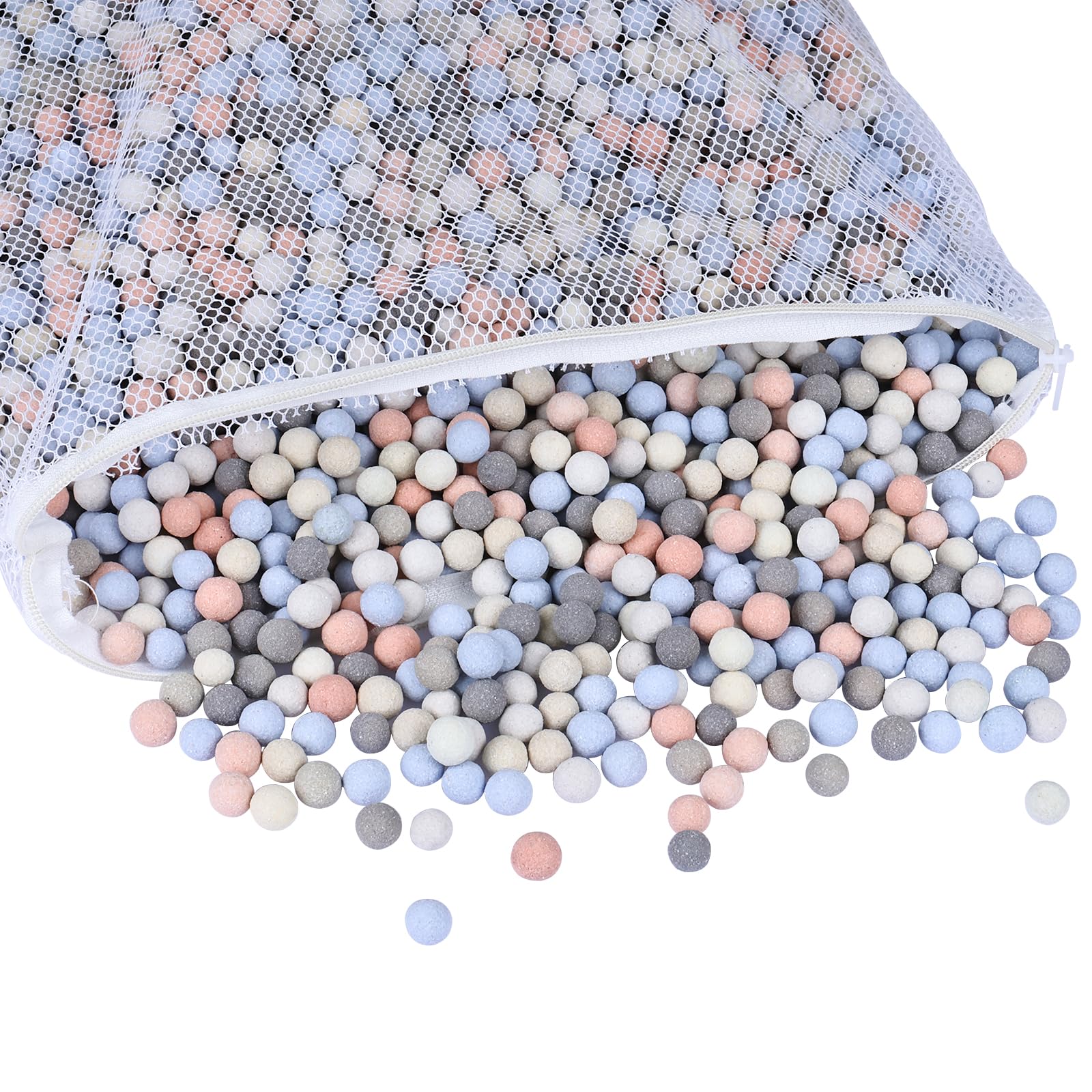 RealPlus 10 lbs Aquarium Filter Media Ceramic Bio Balls Filter Media for Freshwater Aquarium and Marine Fish Tank Sump Canister Filter Koi Ponds (Filter Media Bead 0.45" Dia)