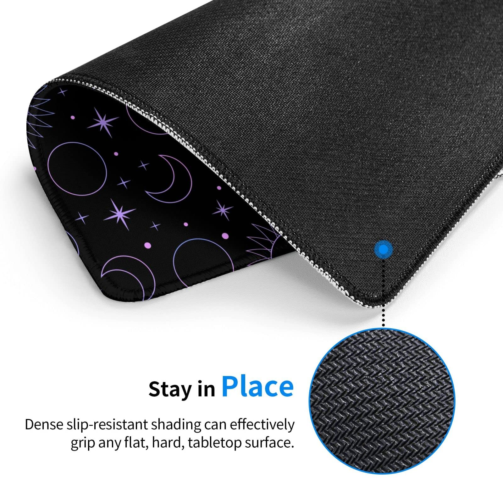 Tappetino Per Mouse SSOIU Astro Luna 90x40 Cm – XXL Antiscivolo E Impermeabile Con Bordi Cuciti