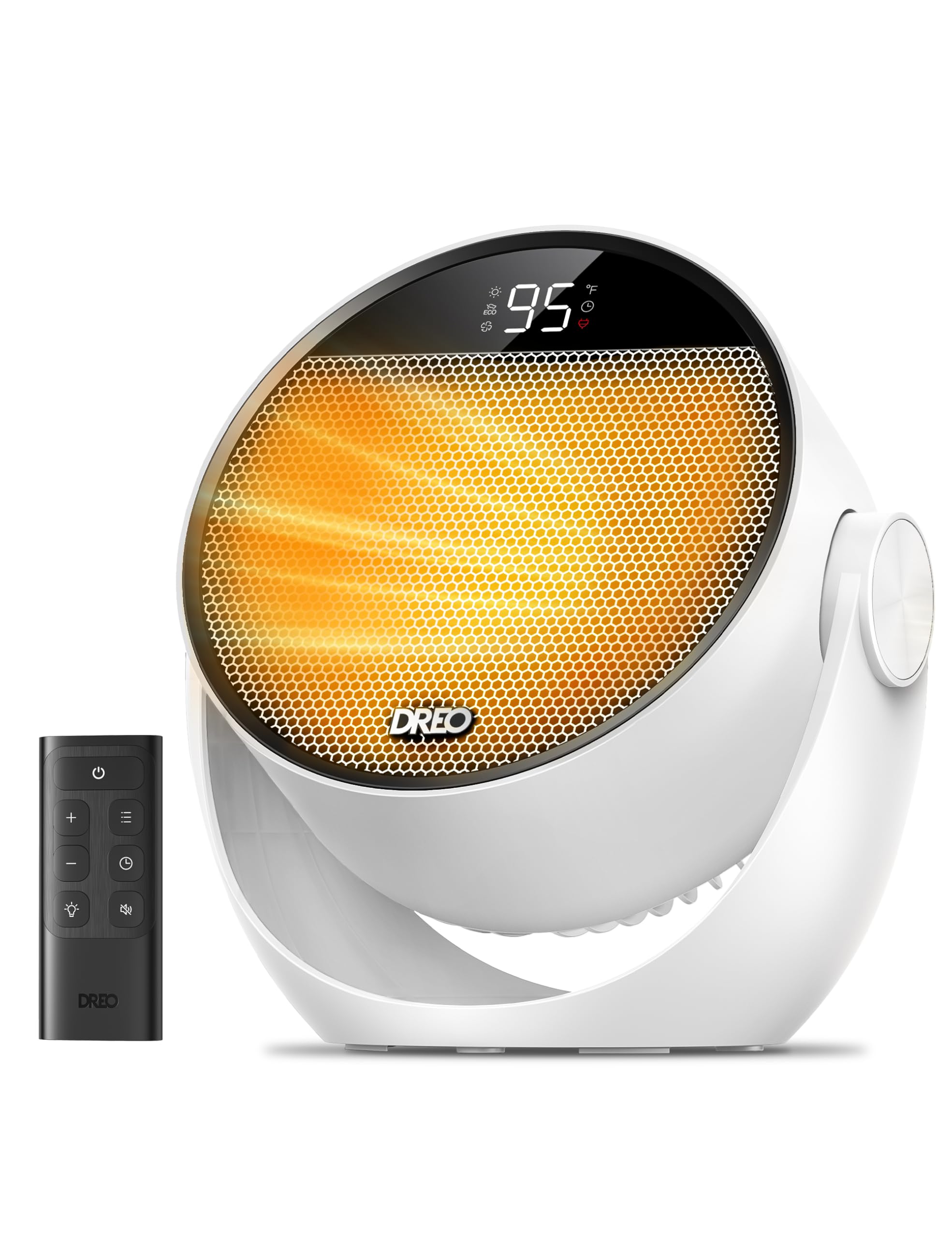 Dreo 1500W Space Heater: Adjustable Tilt, Remote, 8 Safety Features
