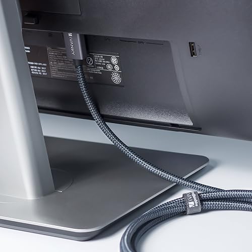 Miniatura 9 de IVANKY - Cable DisplayPort 1.2 de 6.6 pies, cable DP 4K a DP, cable de alta velocidad con recubrimiento trenzado de nailon, admite 2K a 165Hz y 4K a