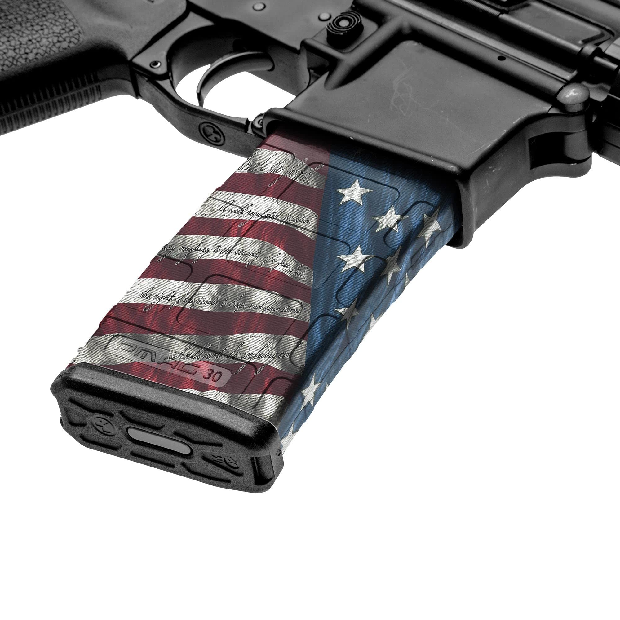 GunSkins AR-15 Mag Skin - Premium Vinyl Mag Wrap with Precut Pieces - Easy to Install and Fits 30rd Magazines - 100% Waterproof Non-Reflective Matte Finish - Made in USA