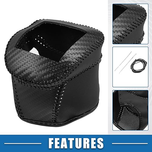 Miniatura 3 de Cubierta de perilla de cambio de engranajes para Nissan Rogue 2021 2022 2023 palanca de transmisión automática, piel sintética, patrón de fibra de