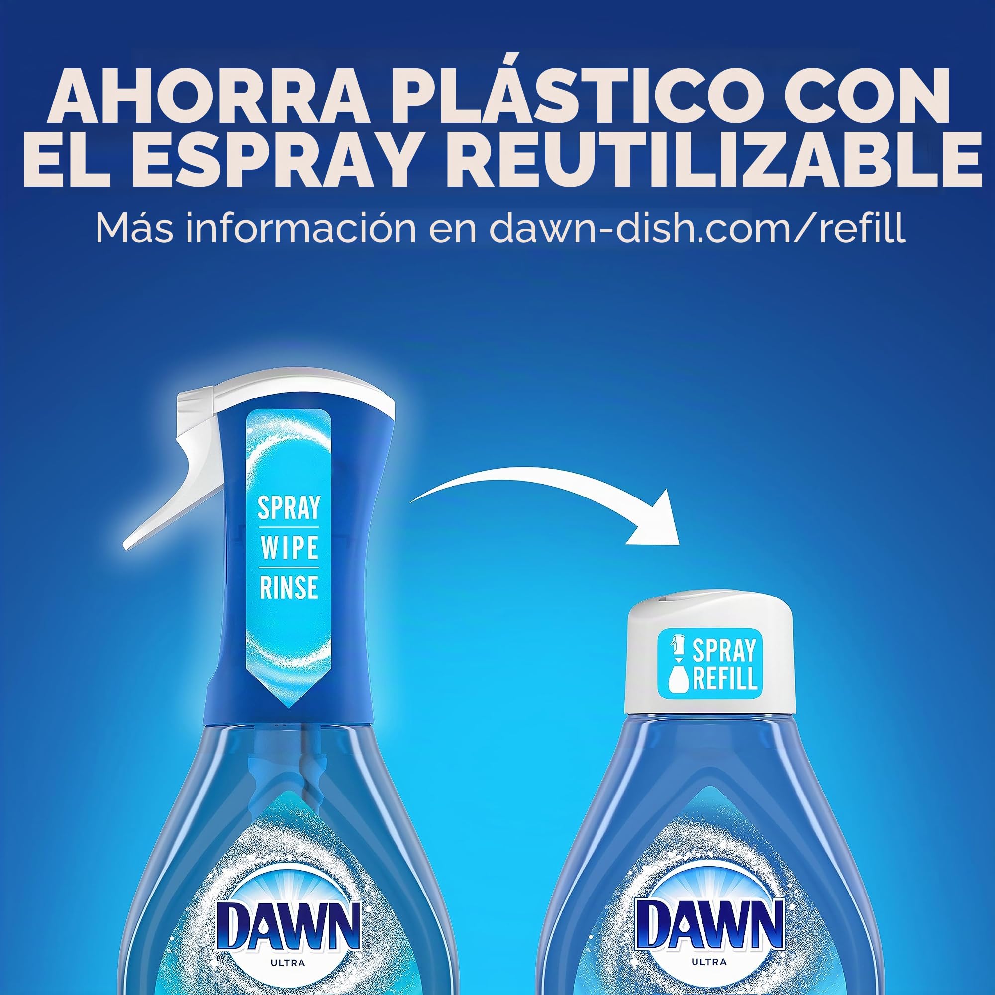 Dawn Platinum Powerwash - Espray para platos, jabón para platos, paquete de aroma fresco, 1 spray (16 onzas líquidas) más 3 recambios (16 onzas líquidas cada una)