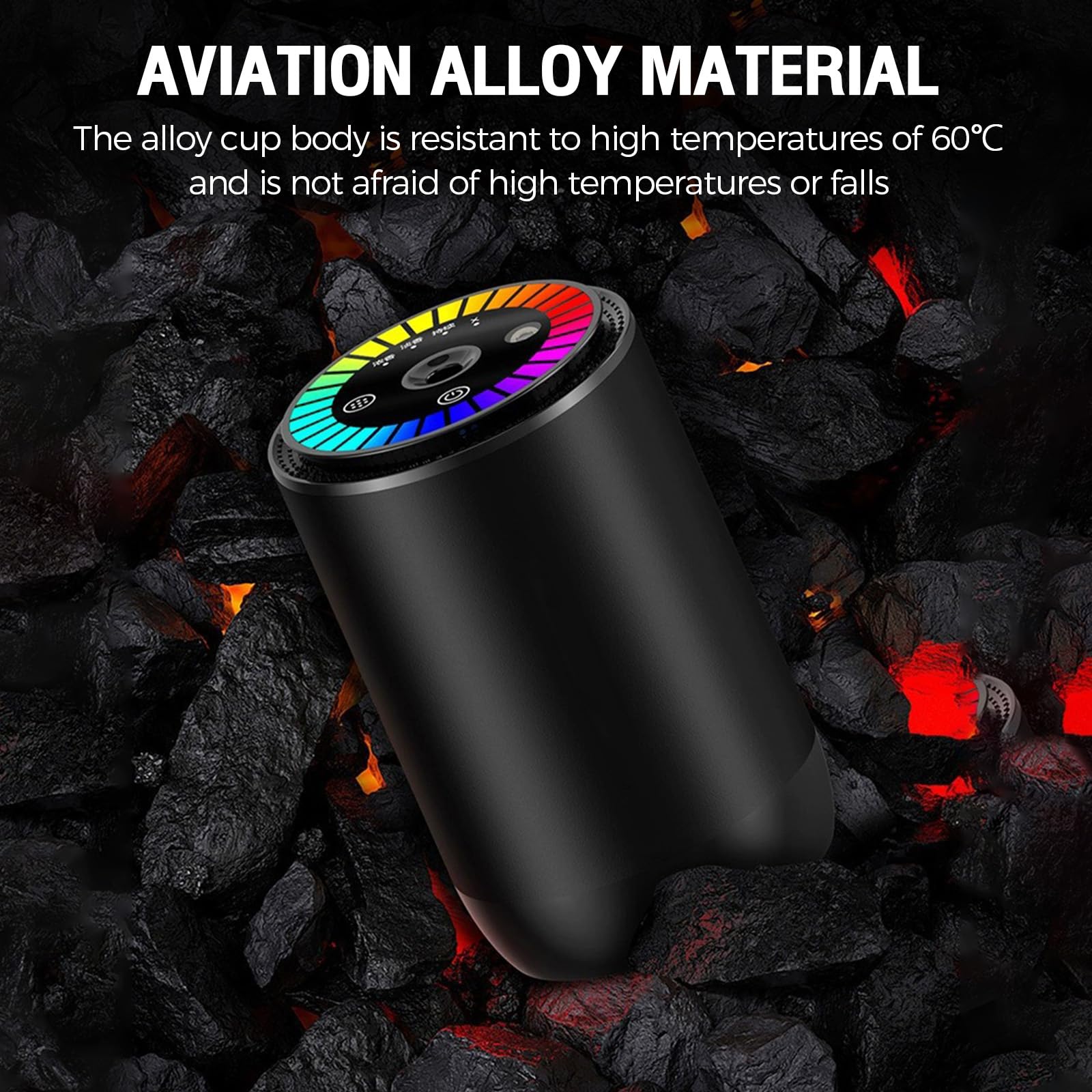 Intelligente Deodorante per Auto con Luce LED Ritmica Diffusore Profumo 50 ml Sensore Vibrazione