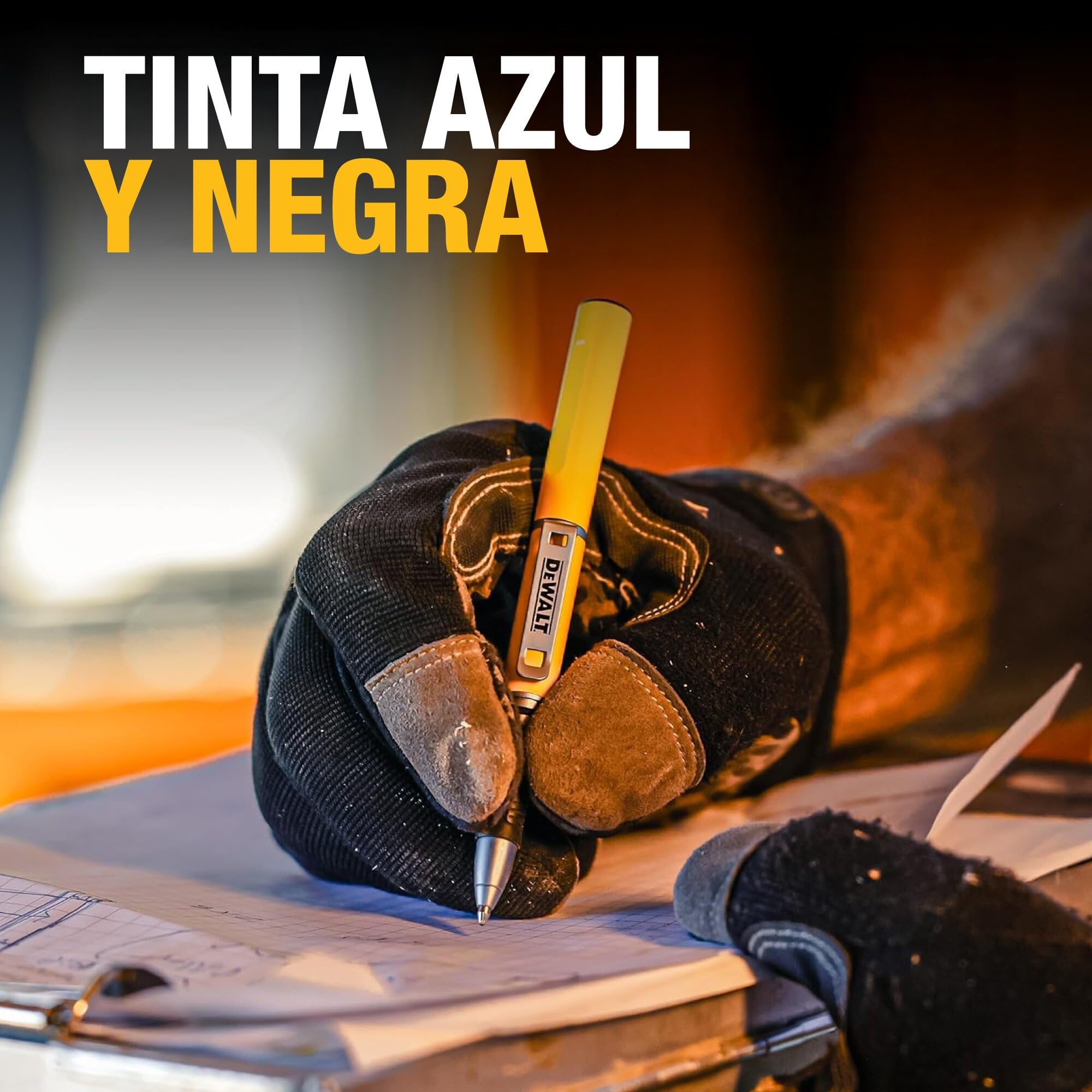 DEWALT Bolígrafo Stylus Mini 3 en 1 Heavy Duty, Lápiz táctil para iPad y iPhone, EDC Touch Screen Pen con Punta táctil y Punta para teclados, Cartucho de Tinta Extra