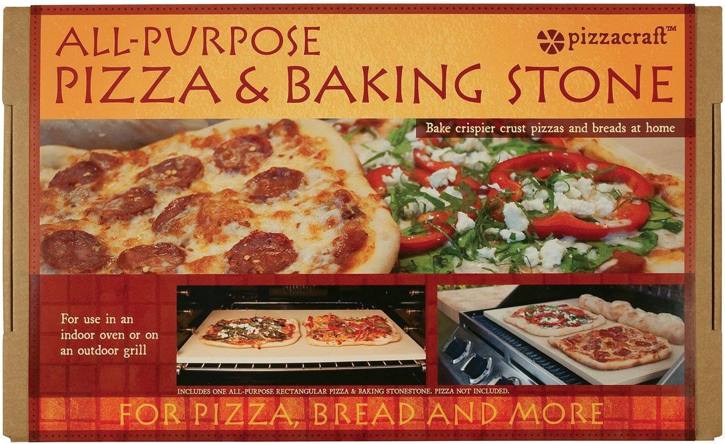 Pizzacraft PC9899 20 x 13.5 Rectangular ThermaBond Baking/Pizza Stone for Oven or Grill (Pack of 2)