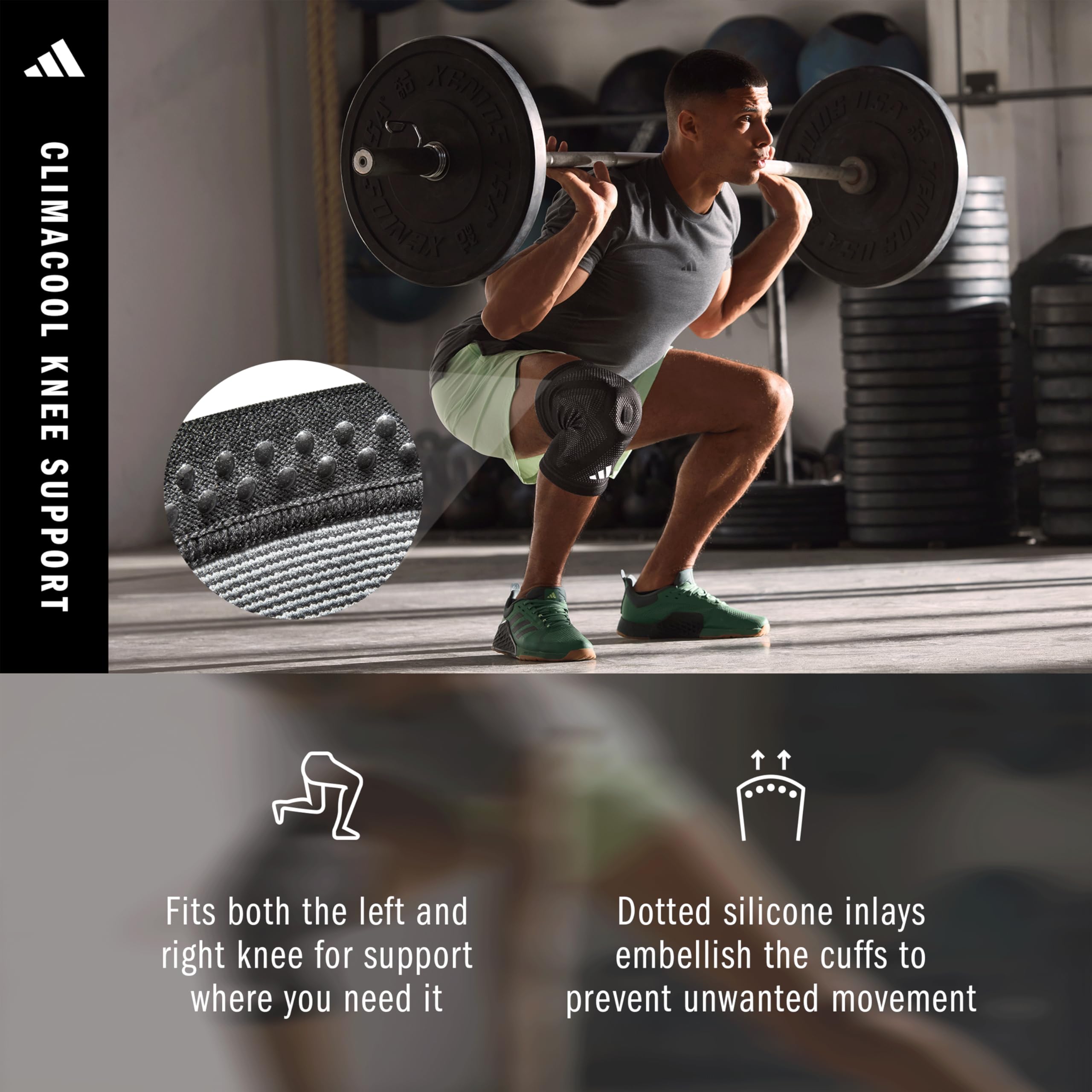 Adidas Aeroready Genouillère respirant maille de compression L