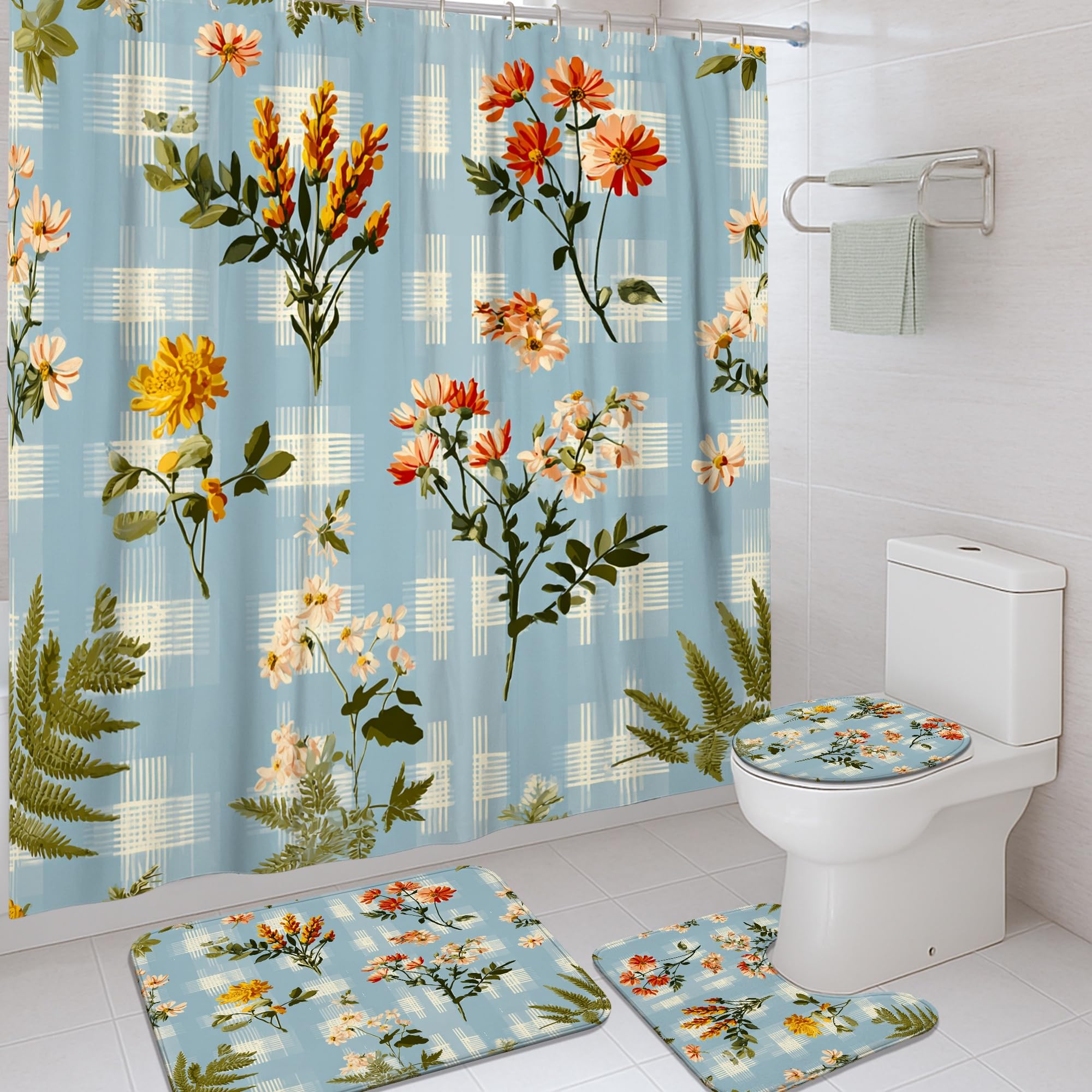 Rideaux de douche lavables grand format contre les éclaboussures