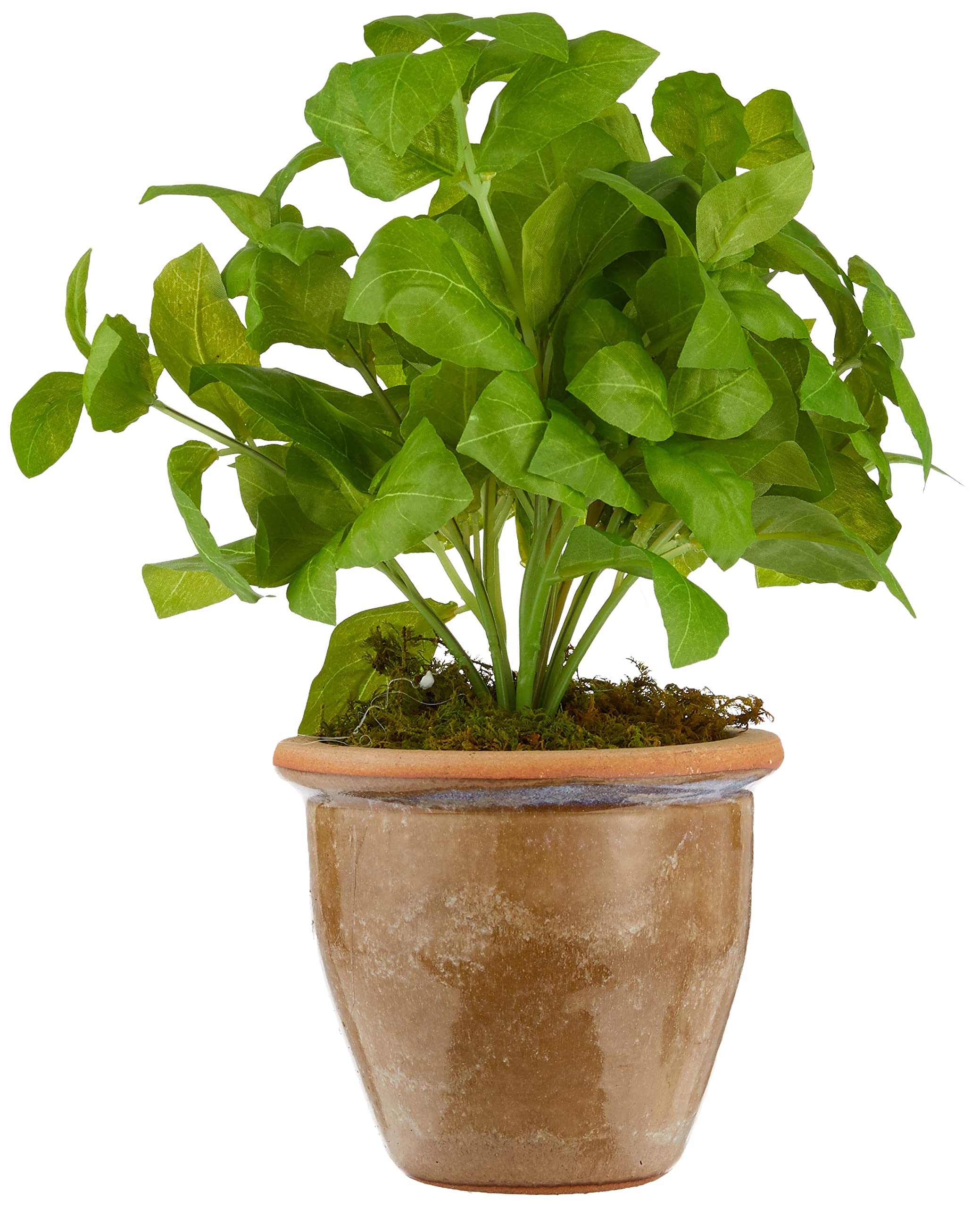 Mini 12in. Basil Artificial Plant in Ceramic Planter