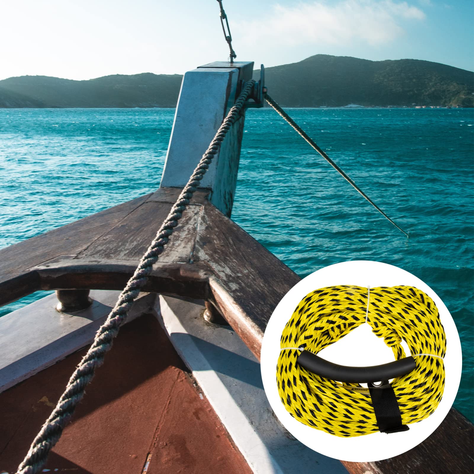 UPKOCH Corde de Remorquage Robuste pour Kayak et Bateaux Corde de Towing et Élastique pour Activités Nautiques avec Durabilité Exceptionnelle