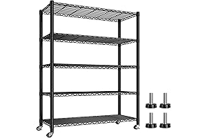 REIBII XL Heavy Duty Shelving Unit with Tiered Storage and Impressive Capacity