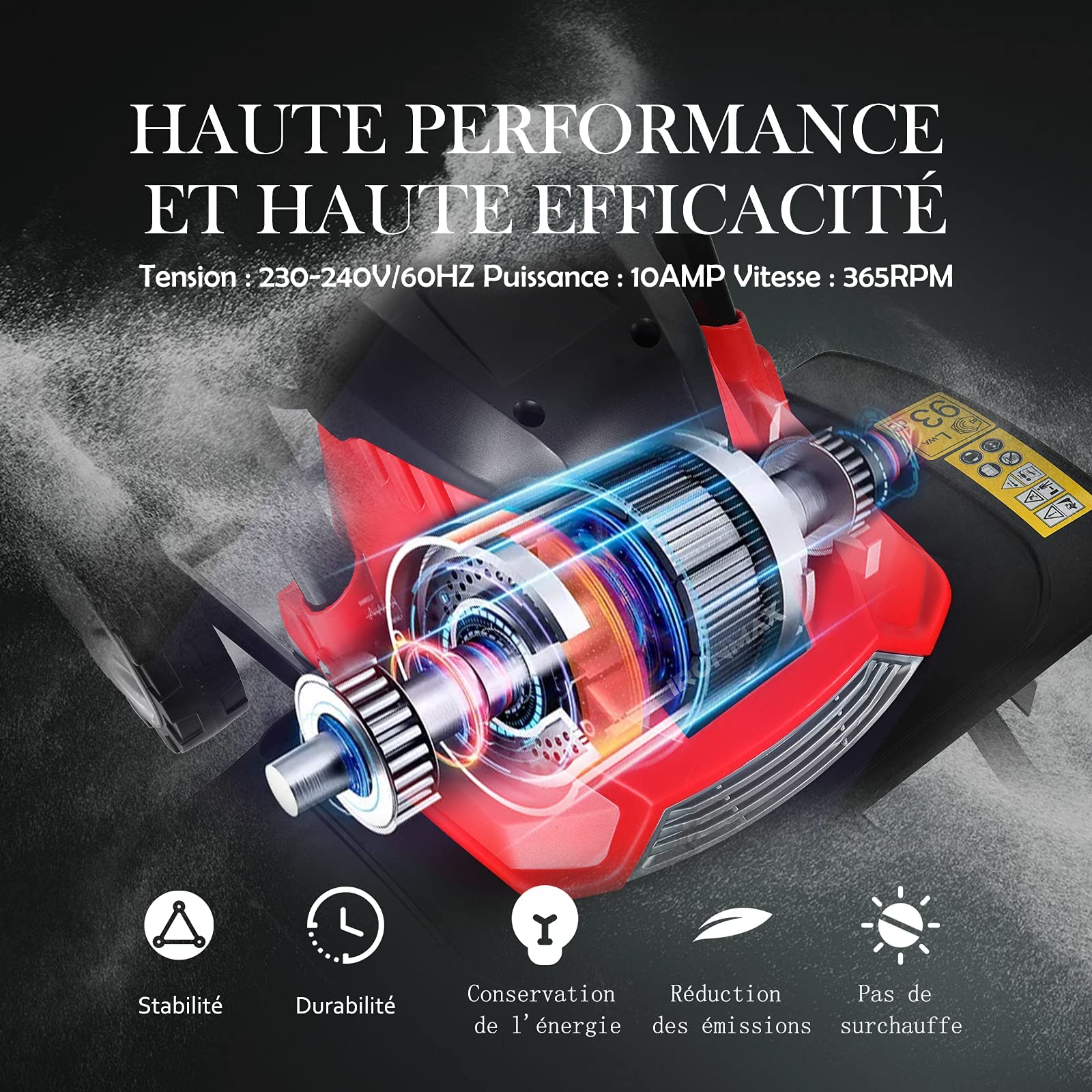 GOPLUS Motobloque Eléctrico de 1500 W con Interruptor de Doble Seguridad, Profundidad de Trabajo con Rueda para Jardinería y Cultivador