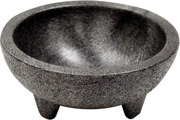 Winco Molcajete Salsa Bowls, 4-Ounce Bowls, Black, Set of 4