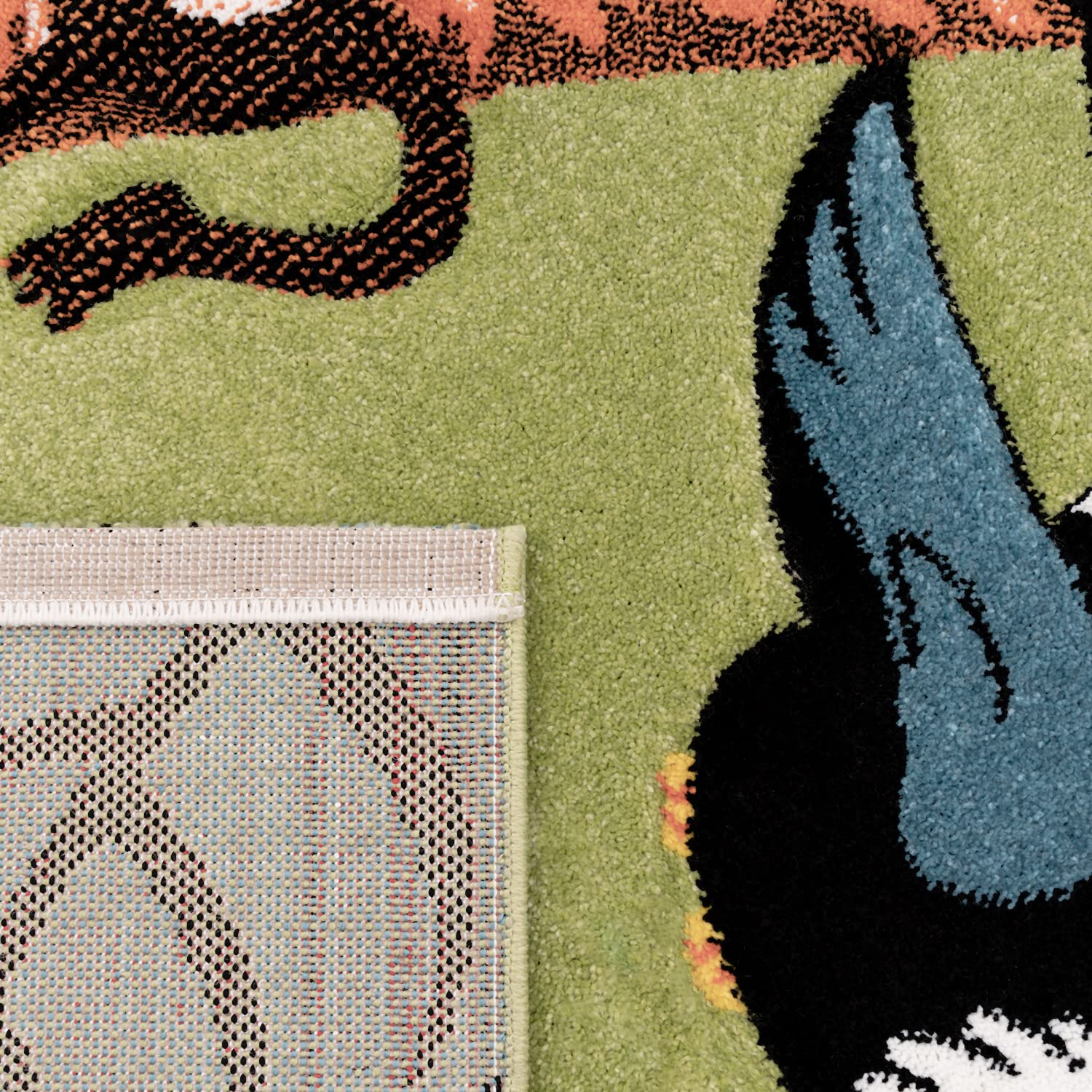 Paco Home Kinderzimmer Kinderteppich für Jungen mit Tier u. Dschungel Motiven Kurzflor, Grösse:80x150 cm, Farbe:Grün