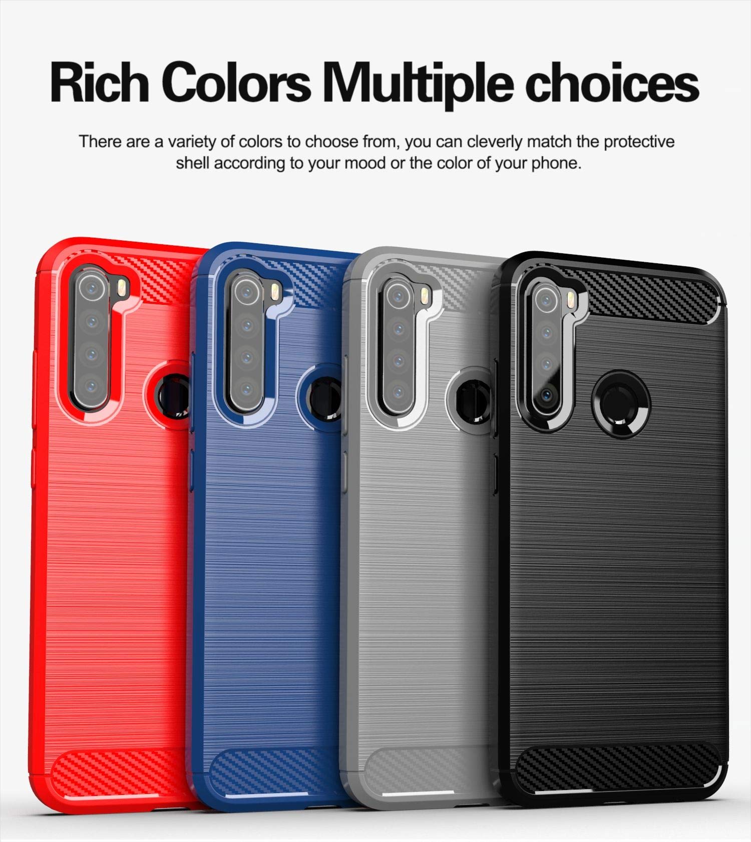 Coque De Protection En Fibre De Carbone Pour Xiaomi Redmi Note 8 - Noire, Marque Xtreme, Qualité Supérieure