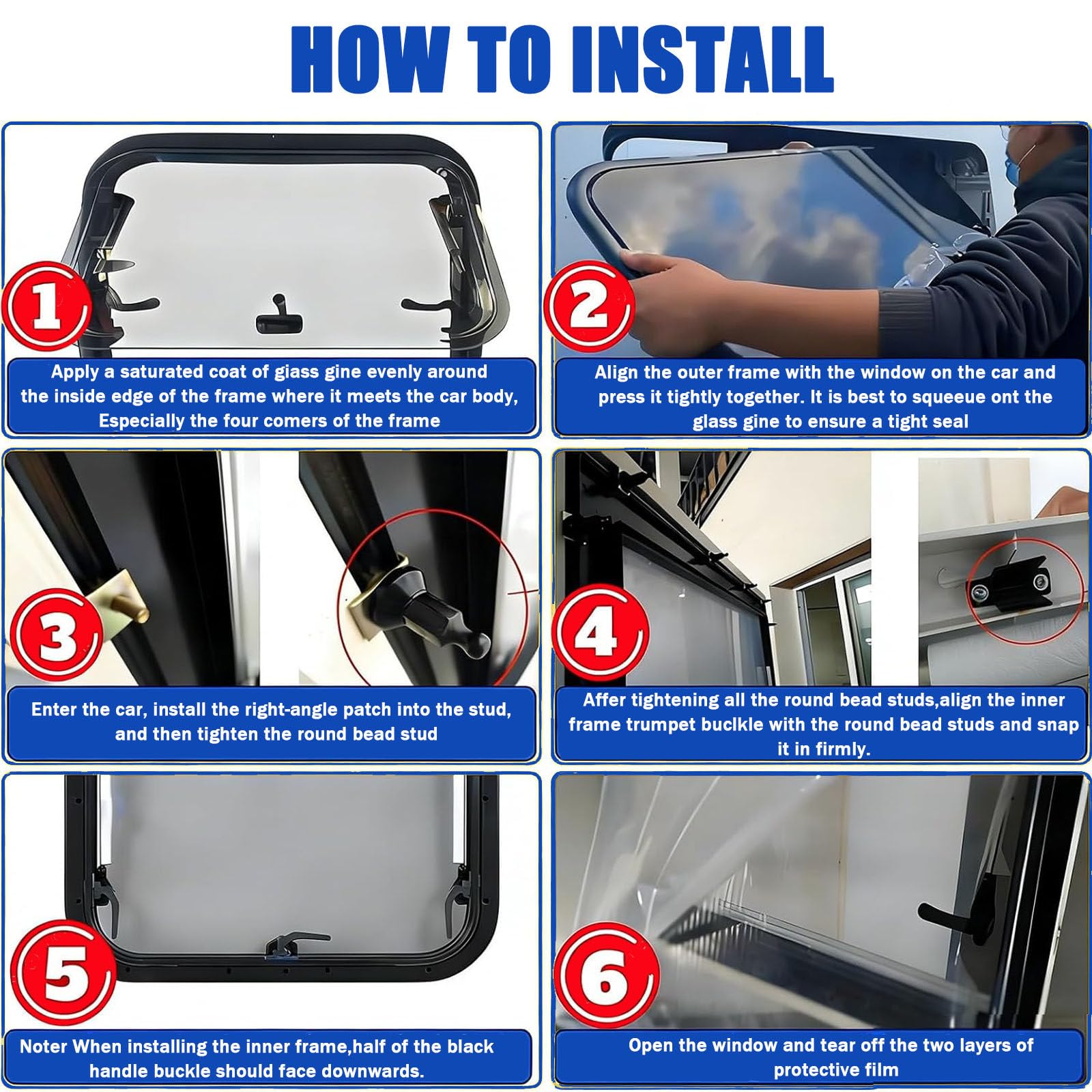 Claraboyas para autocaravanas, caravanas y caravanas. Ventana de Techo con luz LED. Ventana de Repuesto para Camper con lámpara. Claraboya de aleación de Aluminio 80x50cm