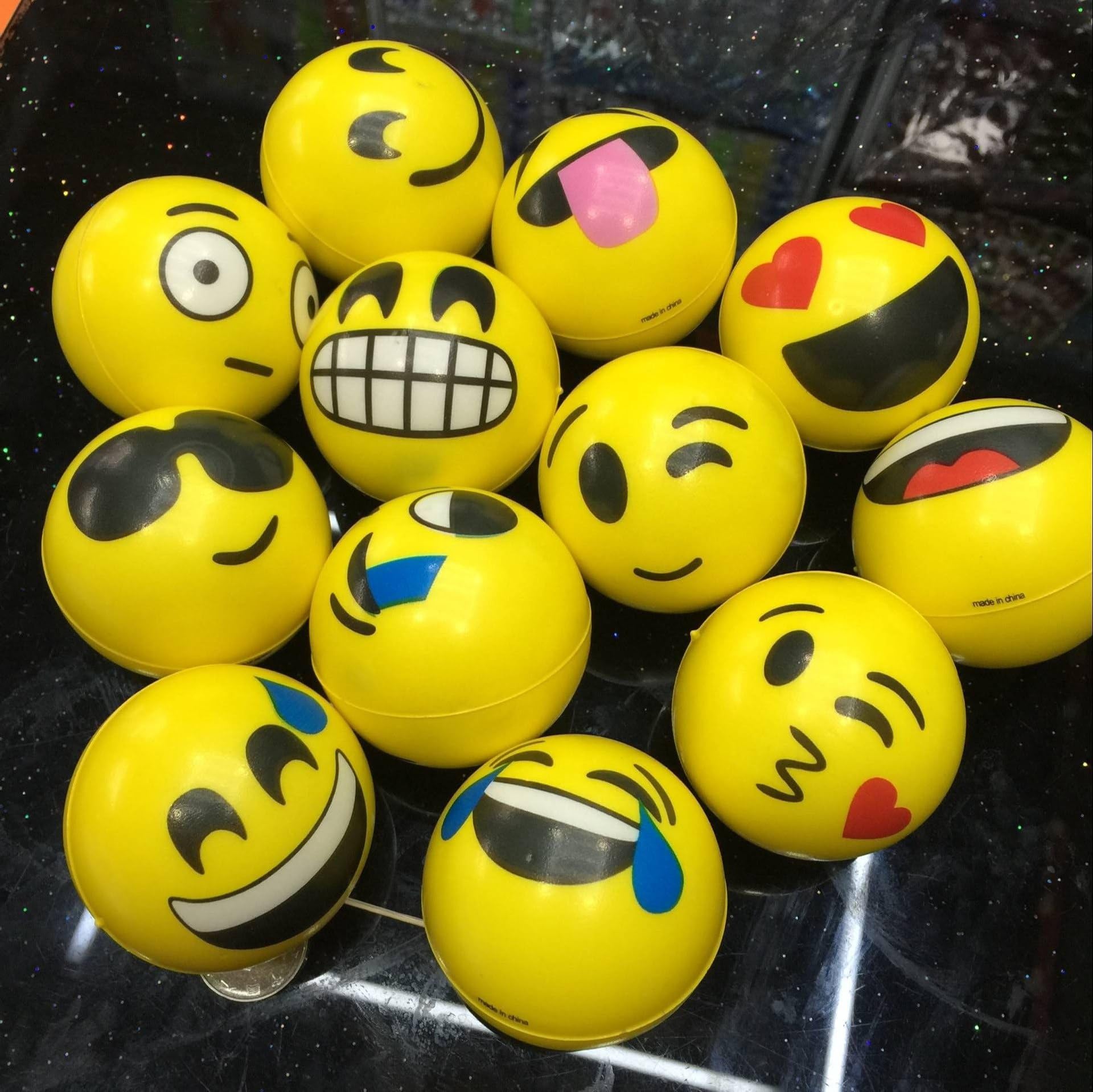 Mahro Emojis Face Squeeze Stress Balls, Soft Spunch Balls for Kids and Adults (Yellow and Black Combination, 3 inch, Pack of 12) (B0DGYJL85Q) Amazon Price History, Amazon Price Tracker
