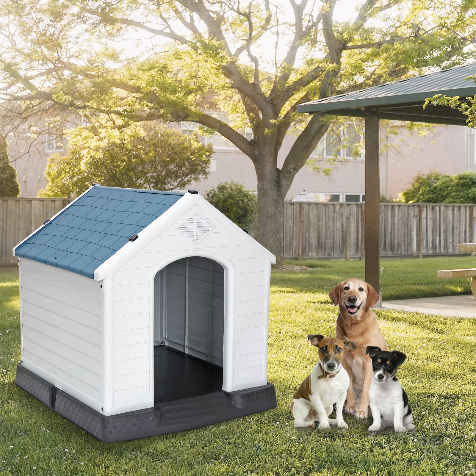 小型犬の犬小屋 Amazon | JungleA 犬小屋 中小型犬用 ペットハウス 犬舎