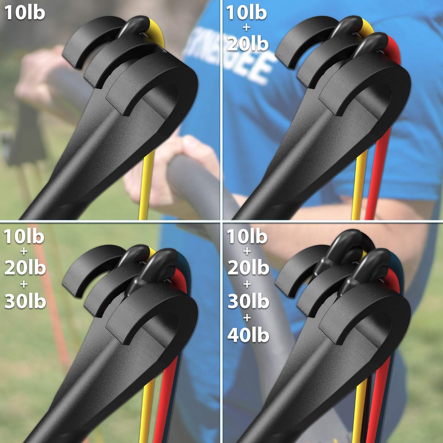 Synergee Resistance Bow. Portable Home Gym with Resistance Bands and Bar System. Collapsible Resistance Bar with Handles. Full Body Workouts for Home, Travel or Outdoors. - Image 6