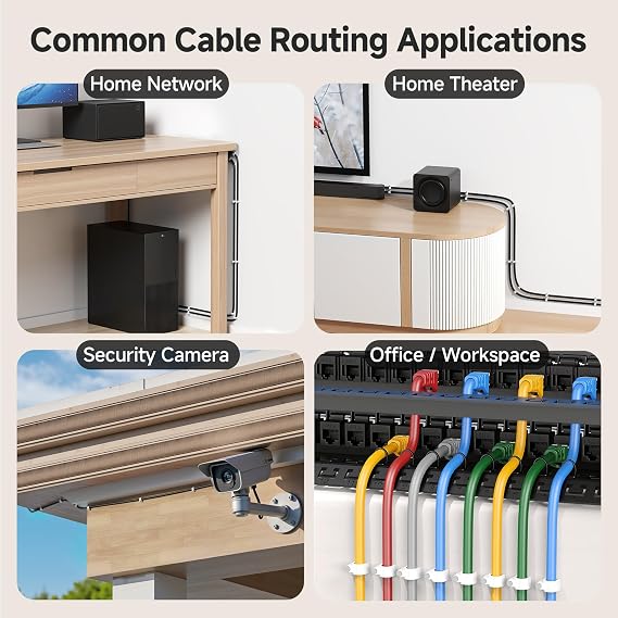 Cable Matters 200-Pack Nail-in Cable Clips, Cord Organizer, 7mm / 0.27 in. | For Cables Up to 7mm OD, Integrated Nails, Storage Container Included, Wall Clips for Baseboards and Wood Trim