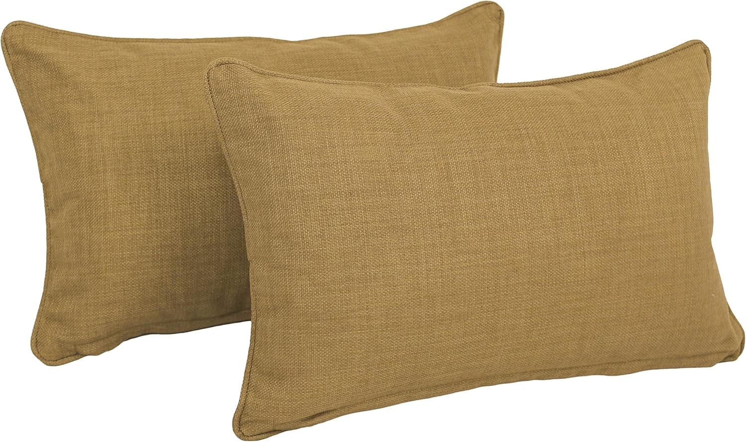 Blazing Needles Indoor/Outdoor Rectangular Corded Throw Pillow, 18", Sea Blue 2 Count
