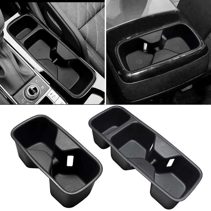 Porta-copos para console central e apoio de braço Kia Telluride 2020–2025 SENSHINE Kit com 2 peças