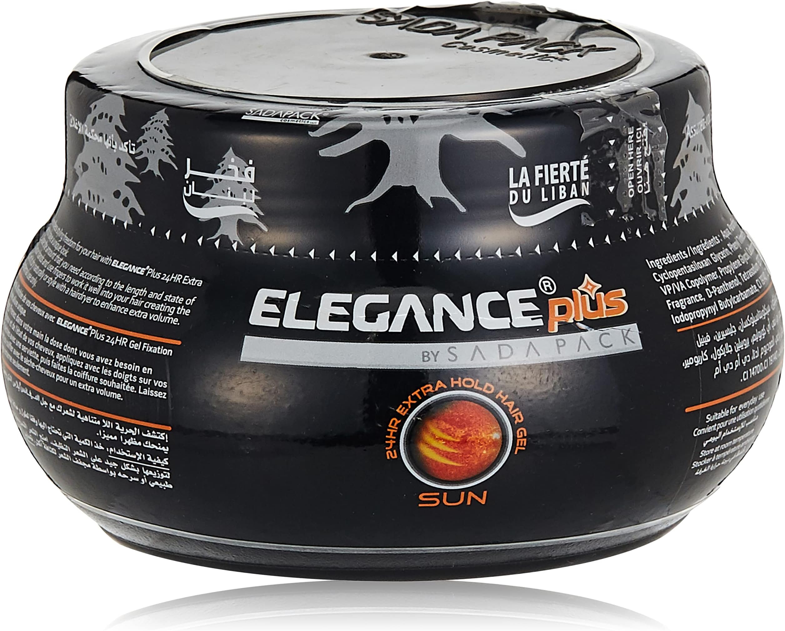 Plus Hair Gel - Sun, 500ml | Firm Hold, Non-Sticky, Easy to Wash, Long-Lasting Shine