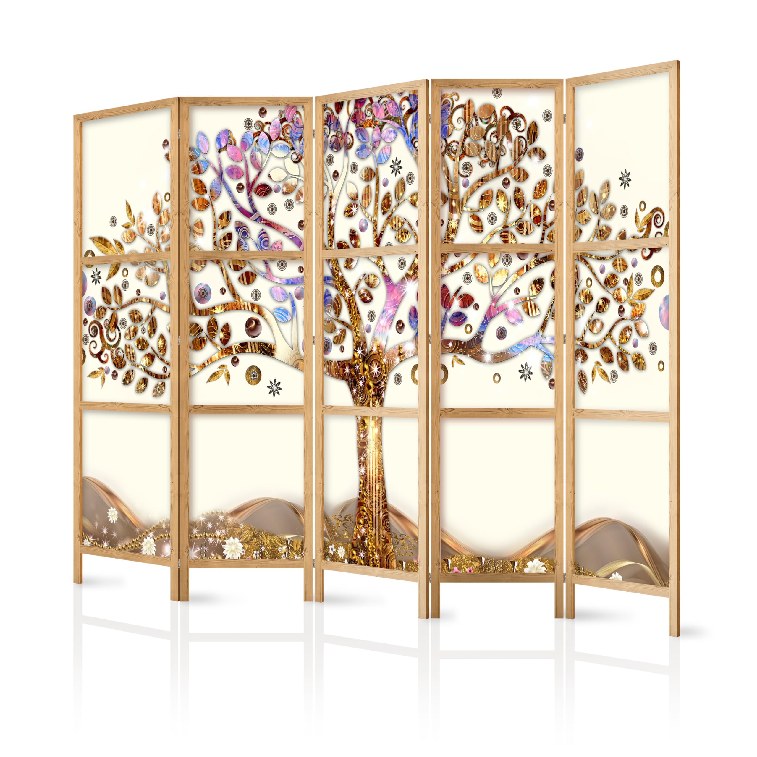 murando Room divider XXL Abstraction 225x171cm / 89" x 68" 5 pieces