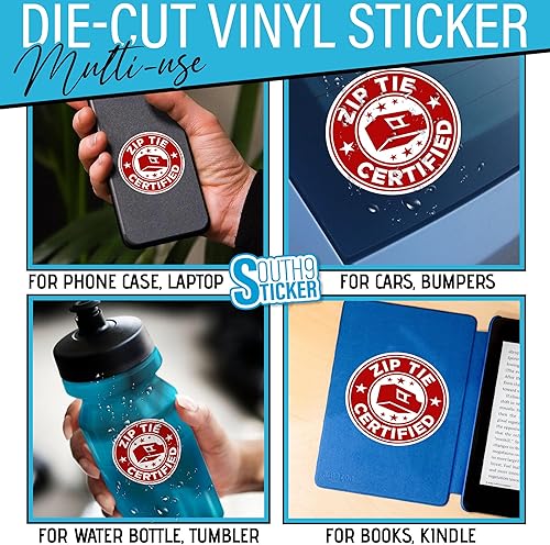 Miniatura 2 de Calcomanías certificadas con lazo de cremallera, técnico, mecánico, electricista, construcción, 3 pulgadas, casco duro, adhesivo troquelado para