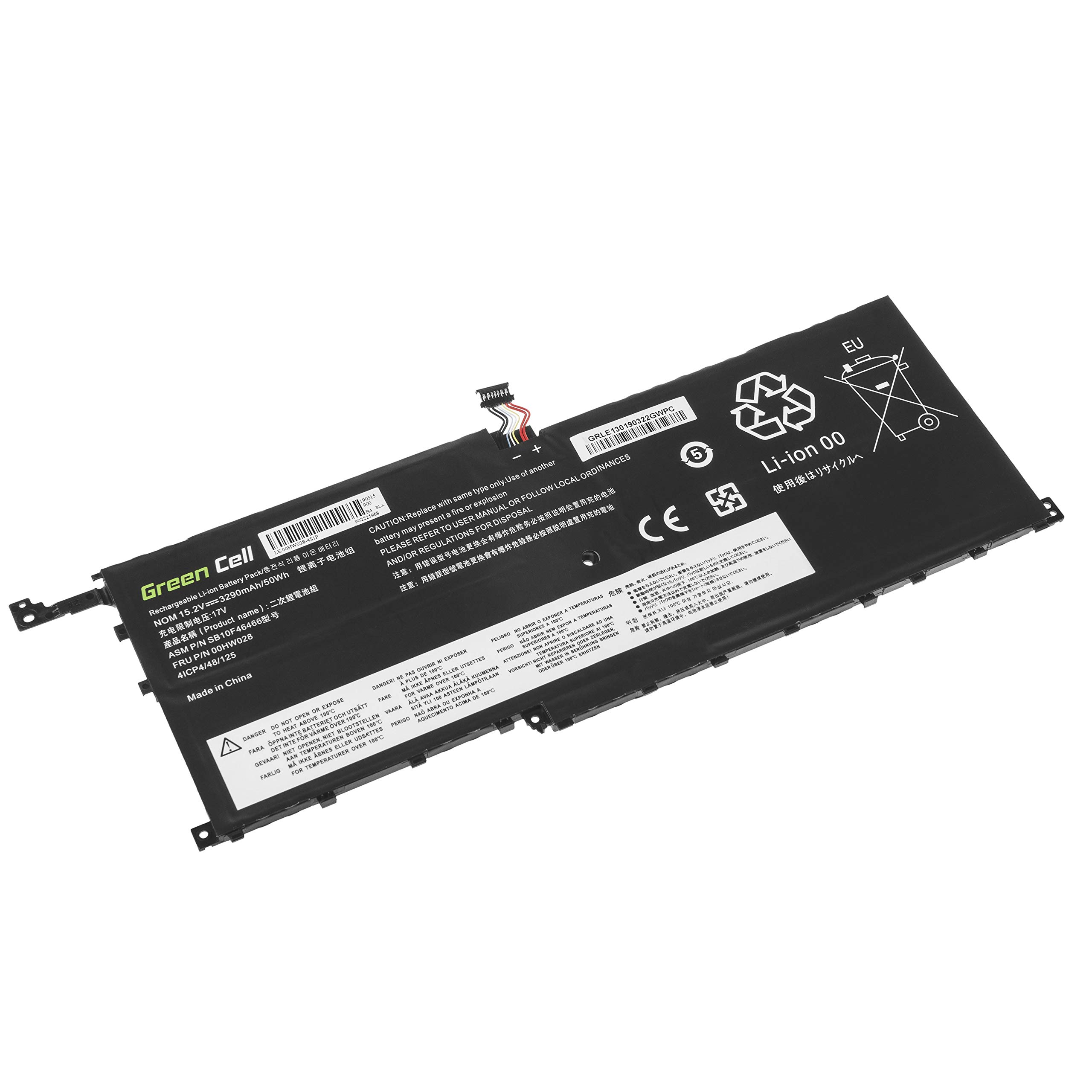 Green Cell 00HW028 00HW029 01AV409 01AV410 01AV438 01AV439 01AV440 01AV441 01AV444 01AV457 01AV458 SB10F46466 SB10F46467 SB10K97567 Batteria per Lenovo Portatile (3200mAh 15.2V Nero)