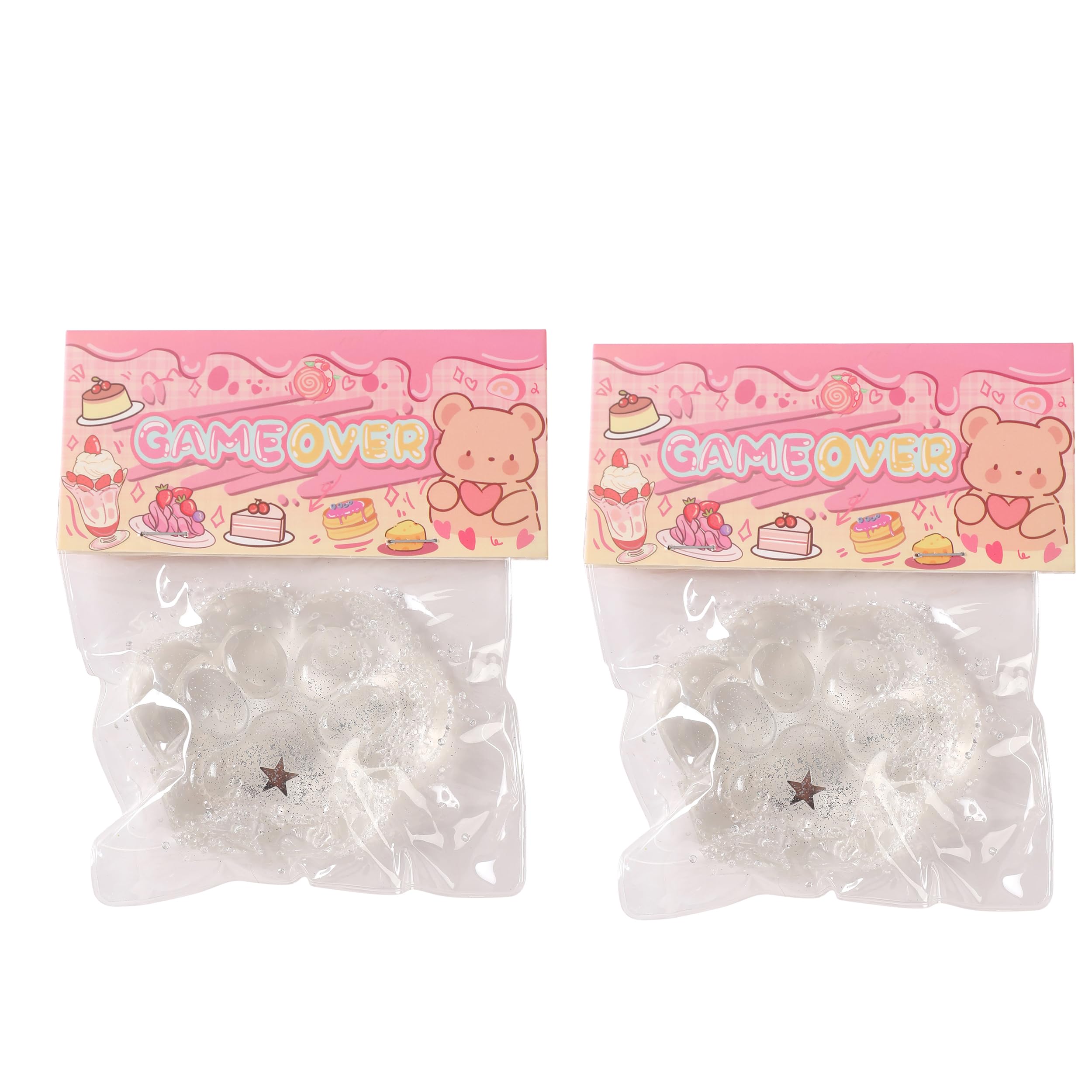 2PCS Taba Squishy Cat Paw Squeeze Toys,Sensory Fidget Toy for Your Best Mellow and Chill,Birthday Gift, Squishy Toys for Adults (Transparent-2PCS)