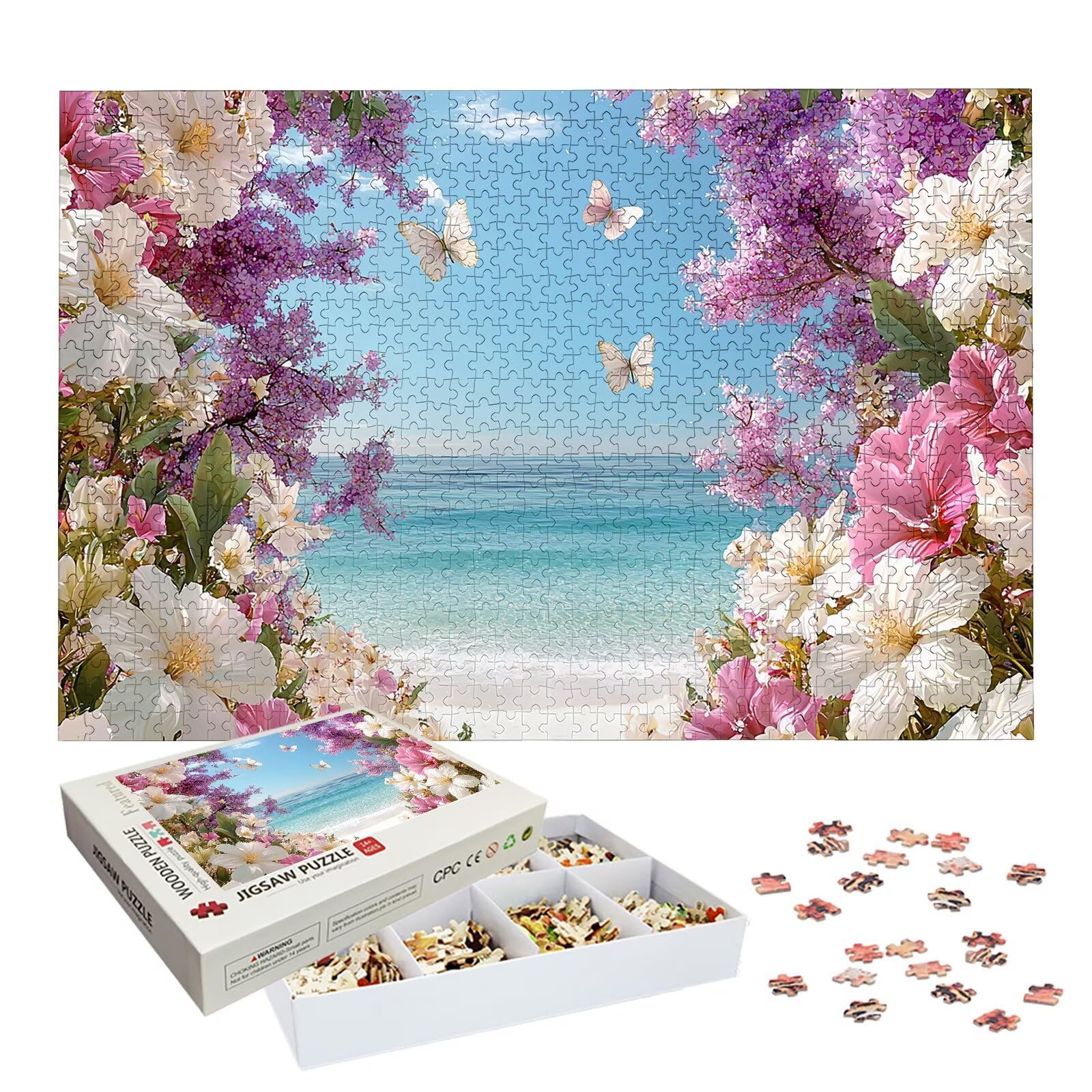 Puzzle 1500 Pezzi Fiore, Puzzle Paesaggio 1500 Pezzi Arte per Adulti e Bambini, Misura: 87x57 cm, Puzzles Legno per Adulti con Squisita Scatola di Imballaggio, Idea Regalo Donna, Regalo Uomo, -9075
