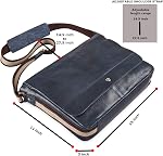 COCHOA 14 Laptop de pouce Détresse Vintage Real cuir Messenger Sac à épaule Satchel