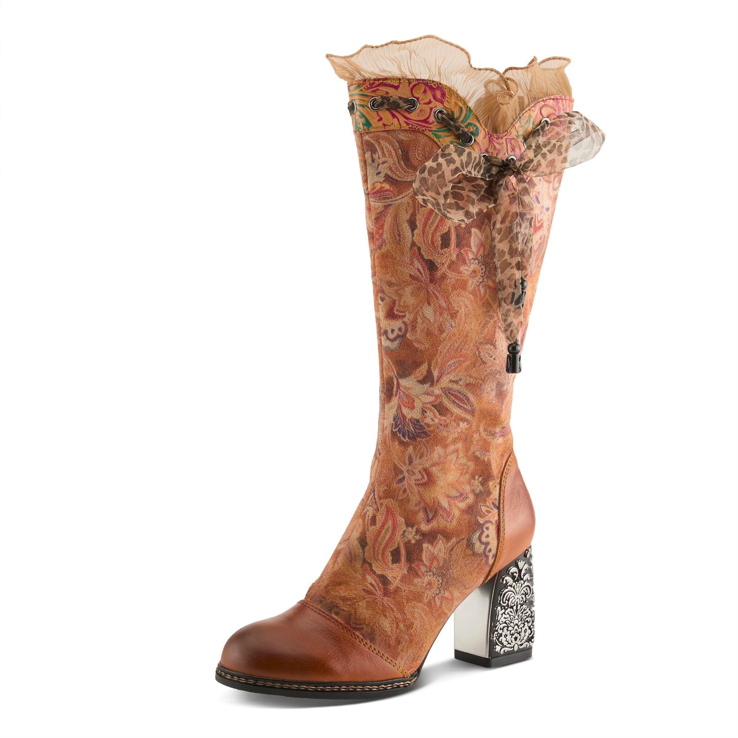 L`Artiste Rorria Women's Boot with Playful Elegance and Comfortable Chunky Heel