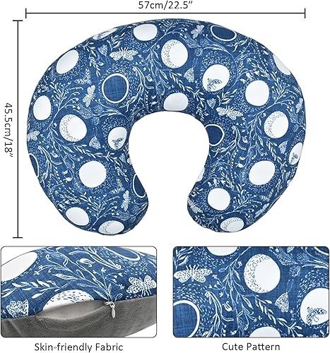 Miniatura 4 de Winmany Funda de almohada de lactancia para bebés, funda de almohada extraíble para lactancia, bonito patrón para recién nacidos, funda de cojín