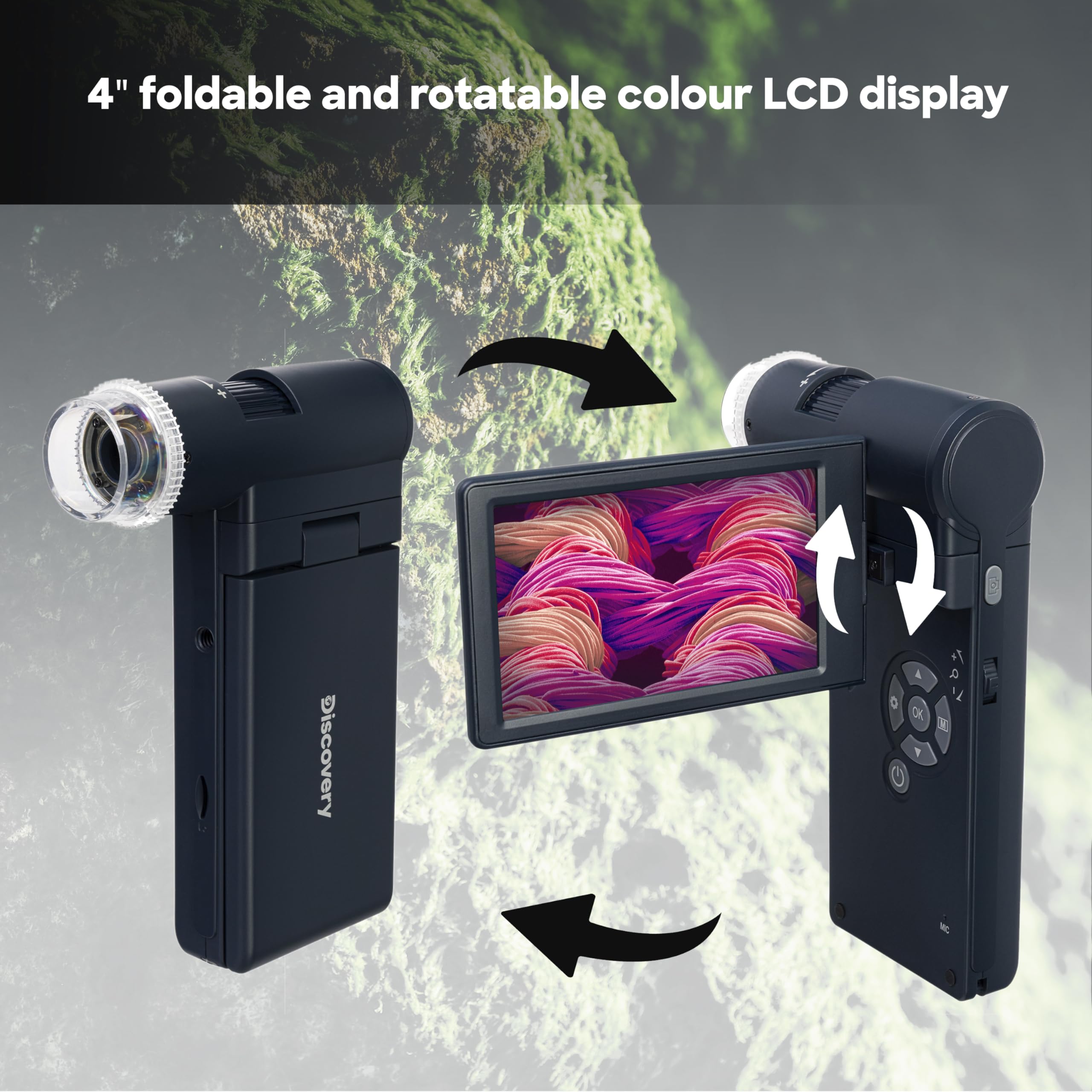 Potente Microscopio USB De Mano Discovery Artisan 1024 con Pantalla LCD De 5″, Cámara Digital y Zoom De 1200x, Compatible con Windows y Mac OS