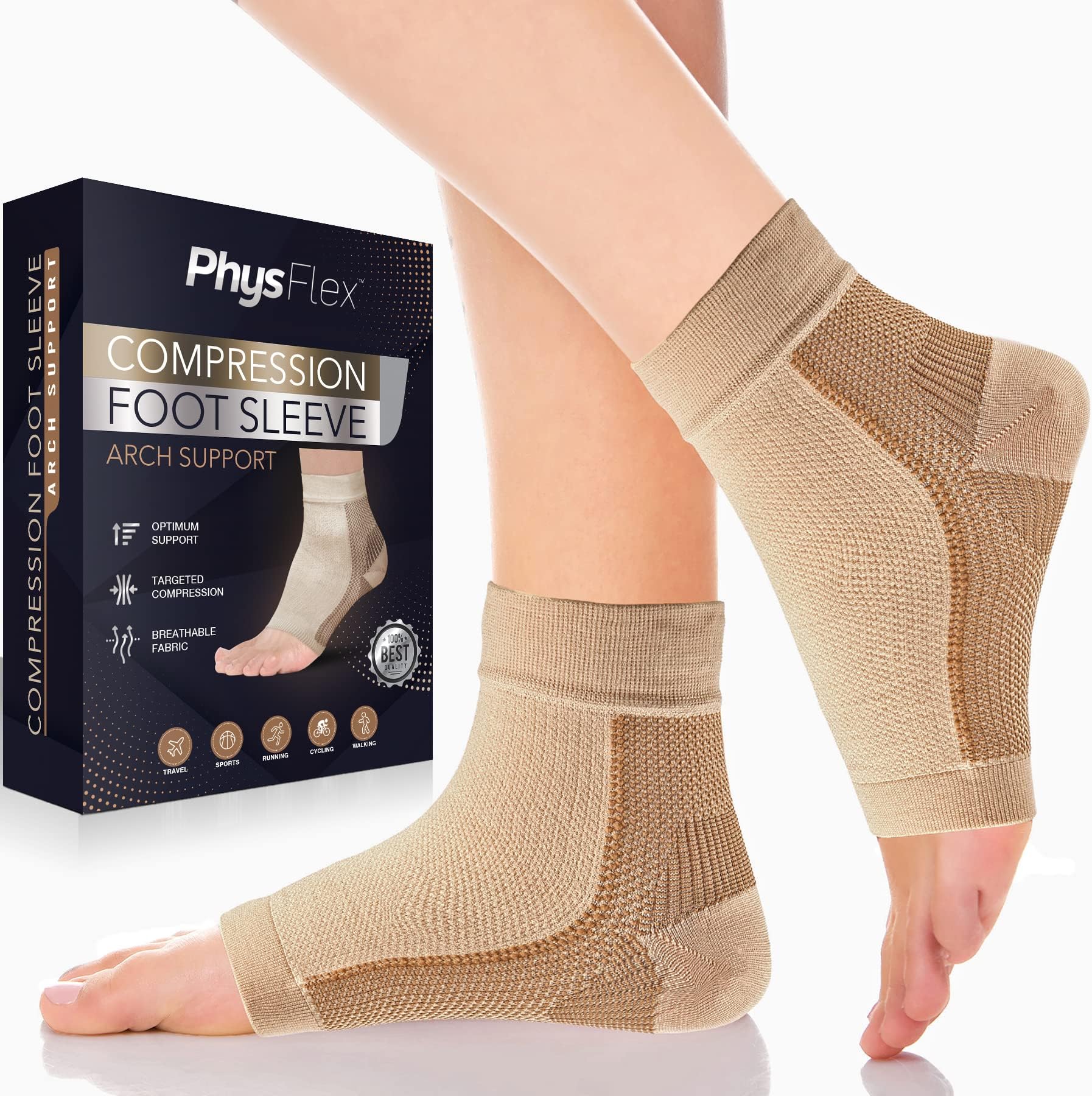 UptoFit Copper Ankle Compression Sleeve for Women