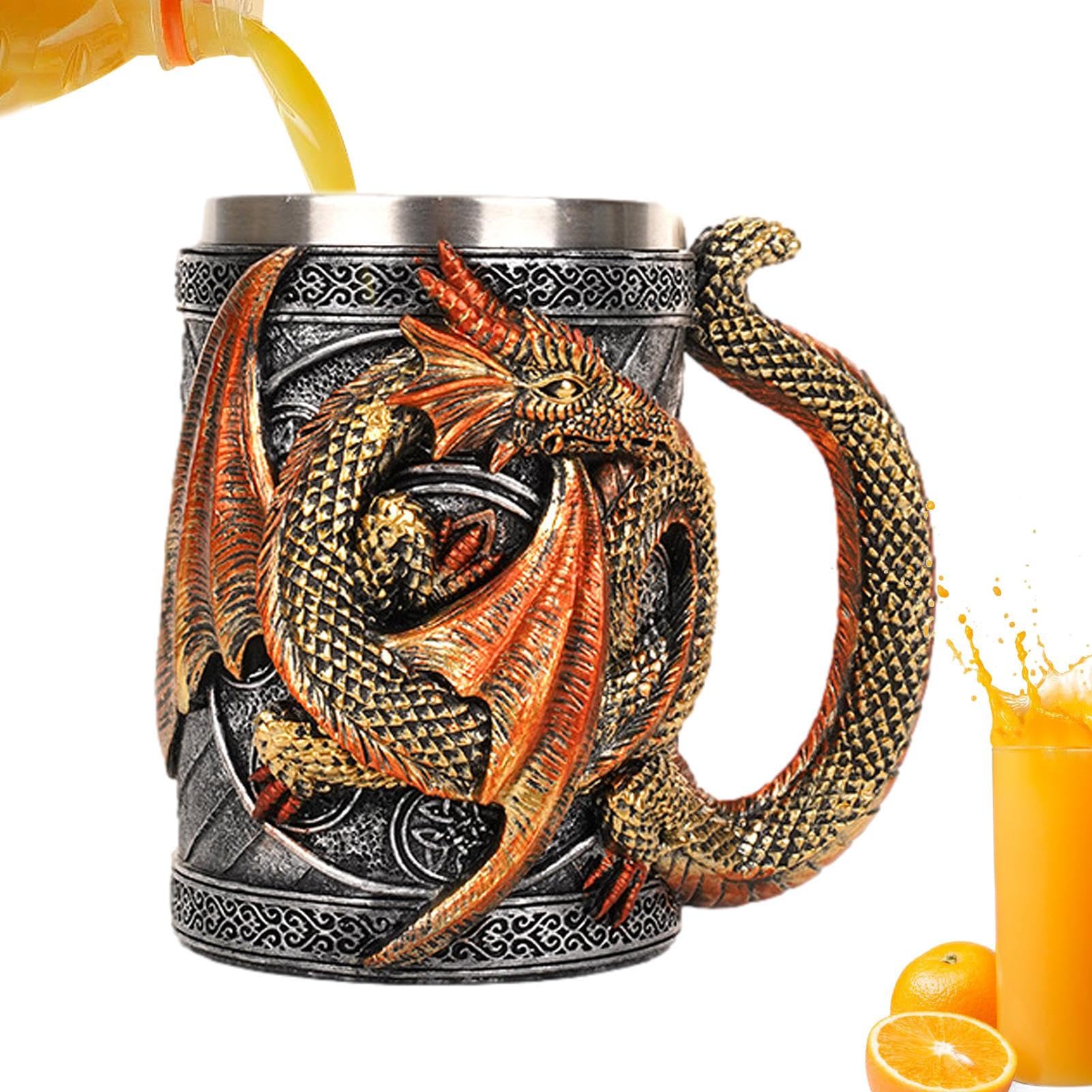 Generico Boccale Medievale | Caffè Birra 3D con Design di Drago