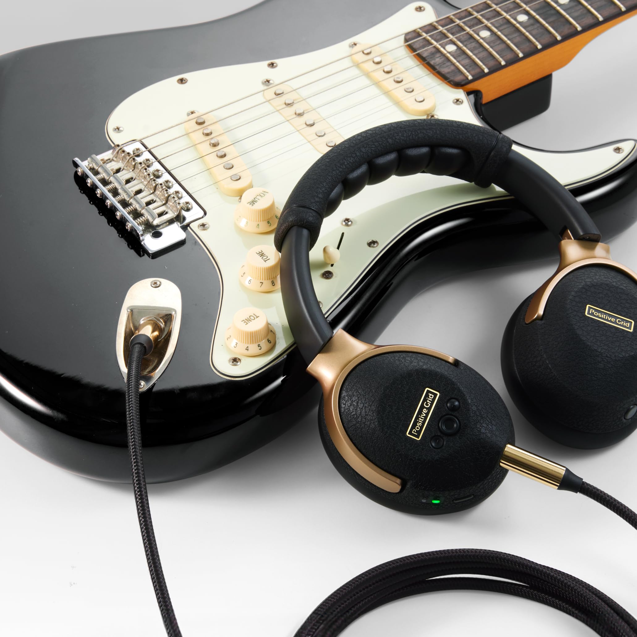 Positive Grid Spark NEO Core – Cuffie Smart Cablate per Chitarra con Driver Audio Personalizzati, Isolamento Acustico, Bluetooth e App con Funzioni IA per Chitarra Elettrica, Acustica e Basso