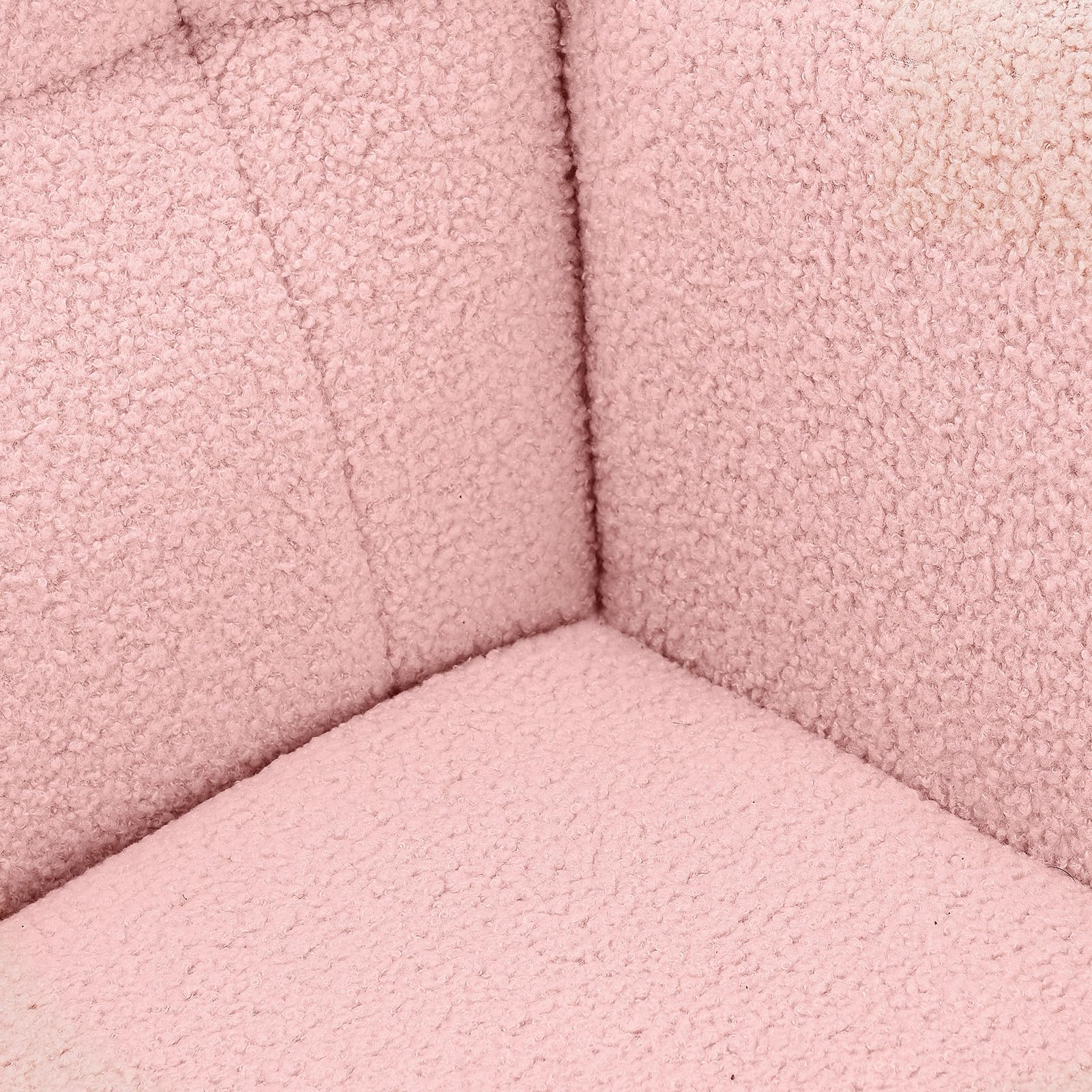Sedia a dondolo Rosa, Rocking Chair, Sedia per l'allattamento, Sedia in velluto Teddy con gambe in legno massiccio, per soggiorno, camera da letto, balcone (rosa)