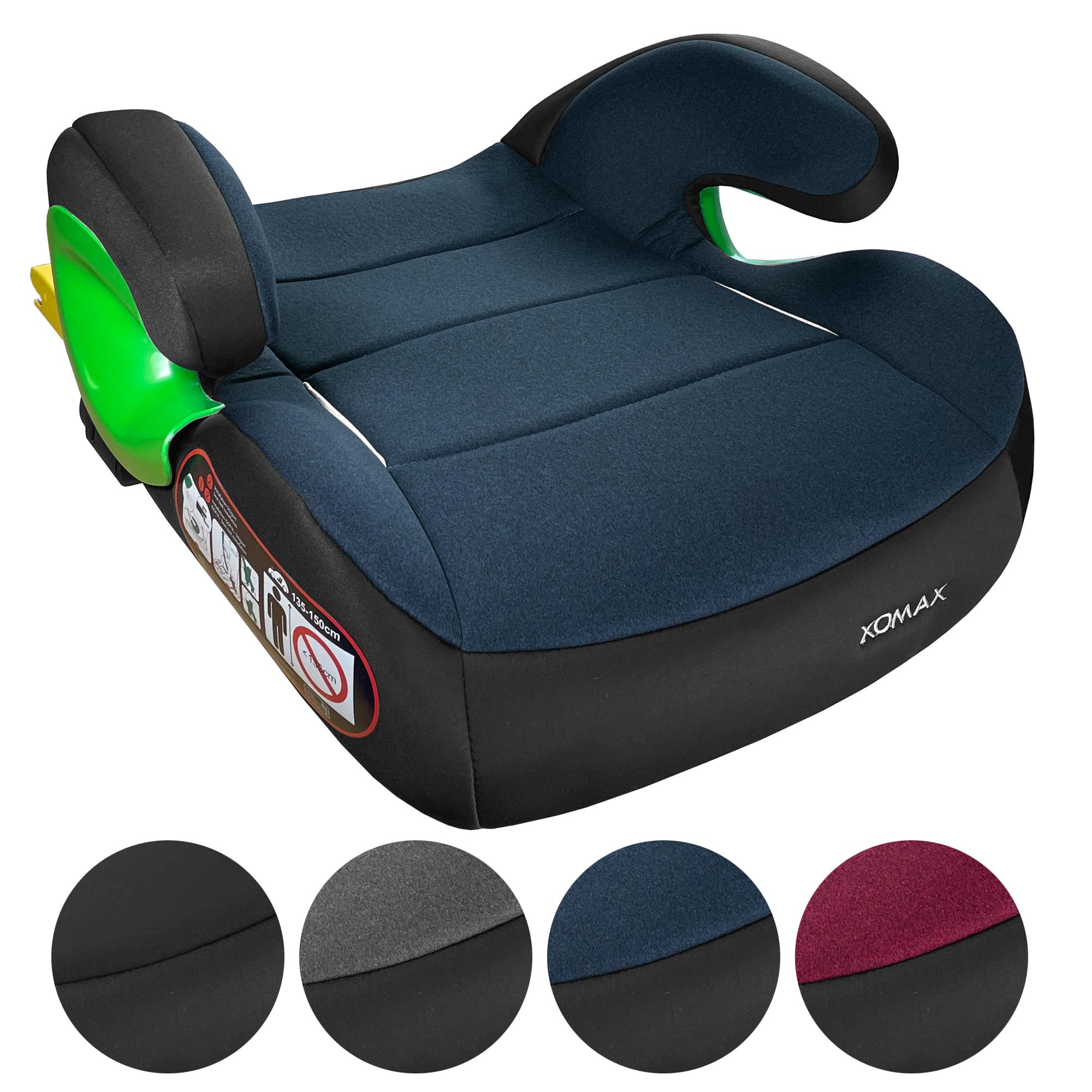 XOMAX KBH310 Rehausseur de siège pour enfant avec ISOFIX I évolutif I 15-36 kg, 3-12 ans, groupe 2/3 I ECE 8